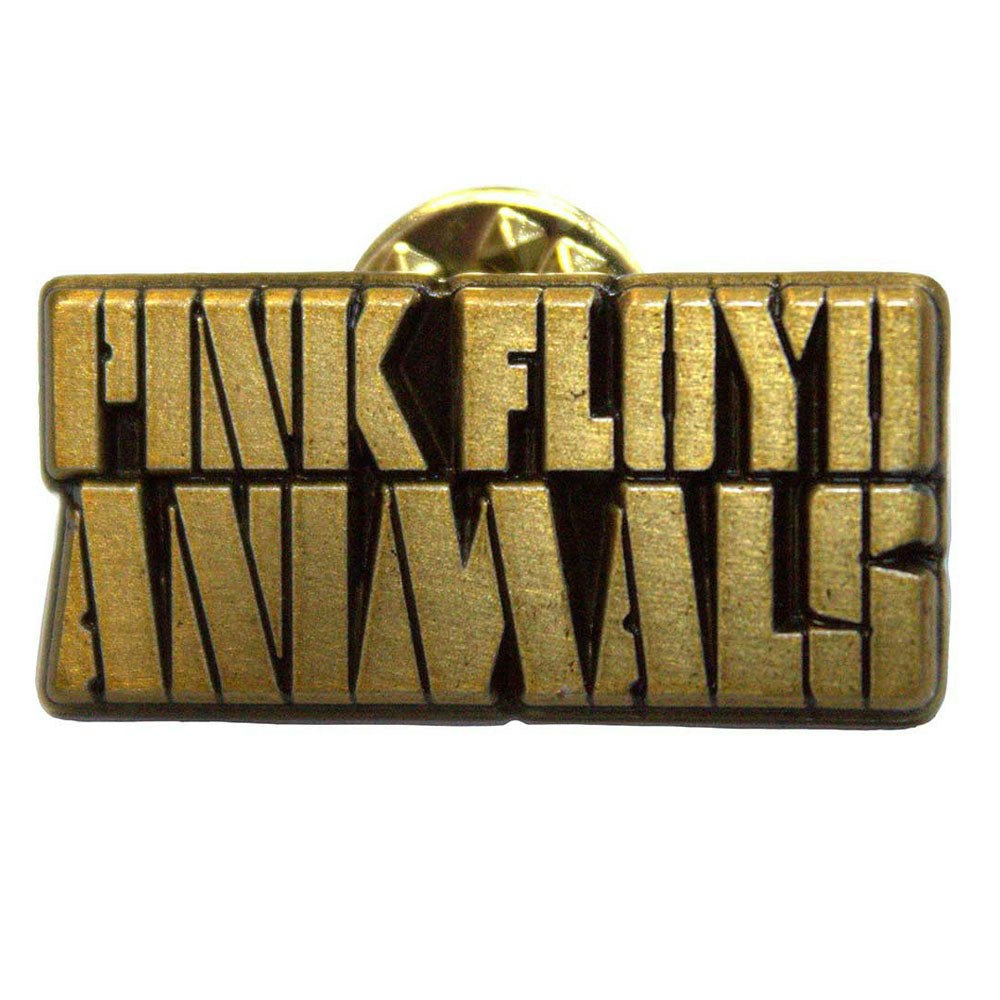 Paradiso Clothing Pink/Gold Floyd Animals Text Logo Pin Badge