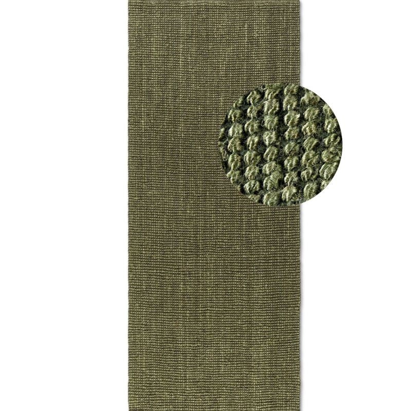 Rackhams Green Handwoven Jute Rug – Natural Colour - 80X200 Cm