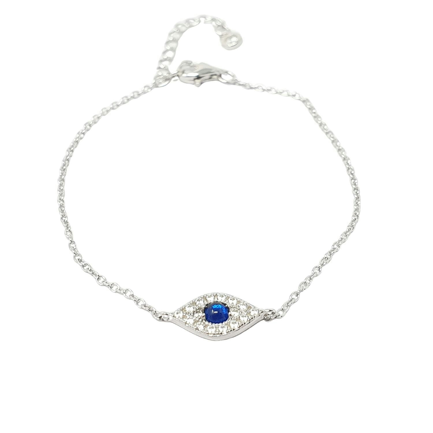 Harfi Silver Minimalist Elegant Evil Eye Sterling Bracelet