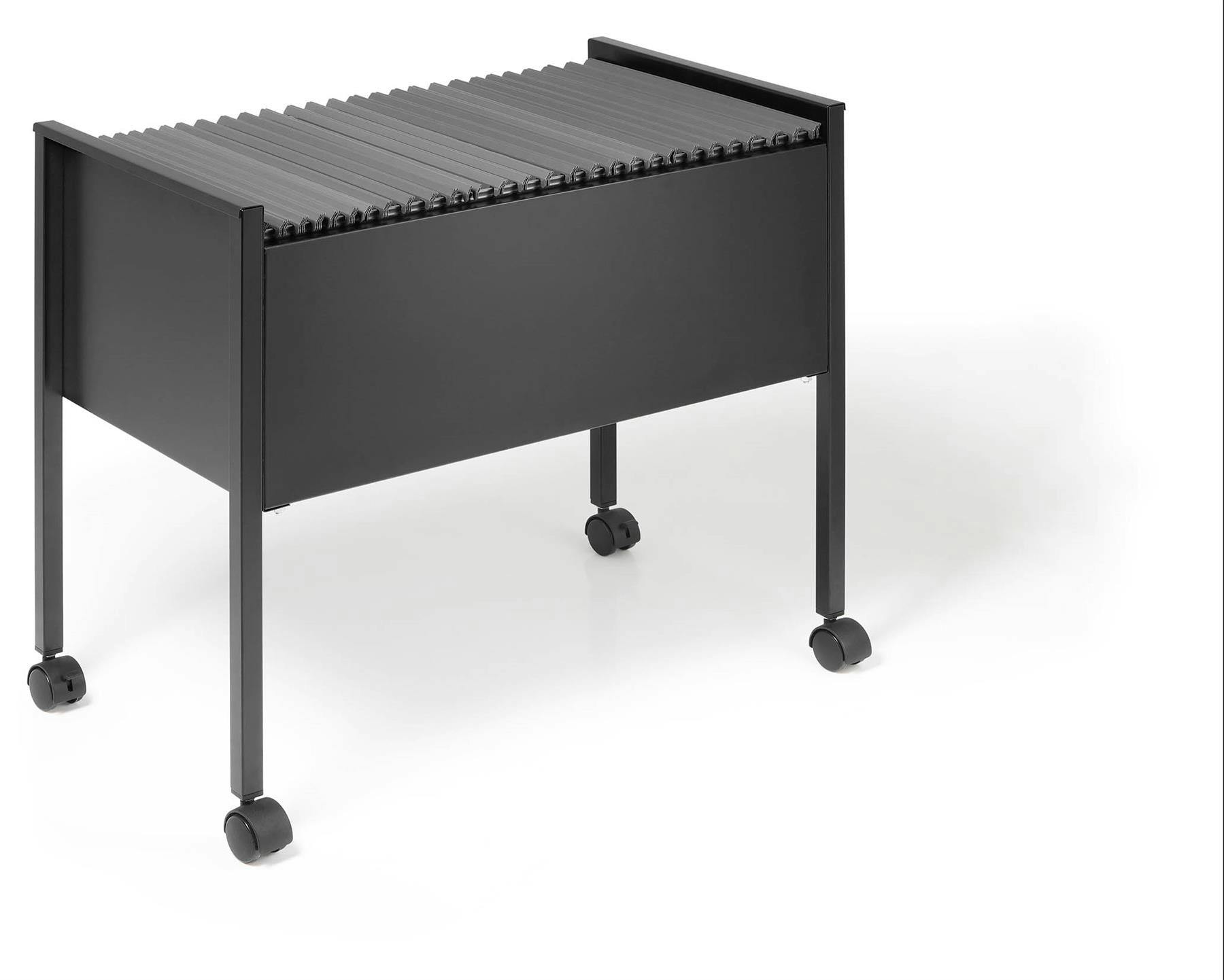 Durable Black Eco Universal Suspension File Trolley | For 80 A4 Folders |