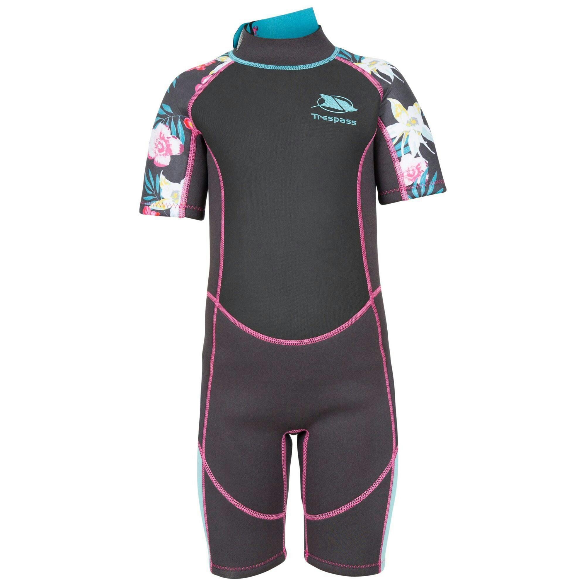 Trespass Childrens Unisex Childrens/Kids Posie Wetsuit (Dark Grey) - Size 9-10Y - Image 2
