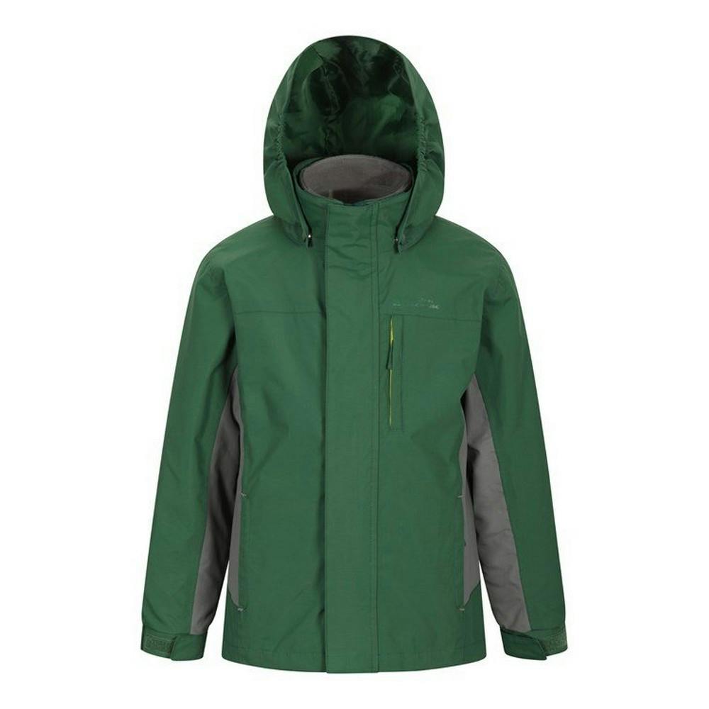 Mountain Warehouse Childrens/Kids Cannonball 3 In 1 Waterproof Jacket - Khaki - 9-10 Years - Khaki - 100% Nylon