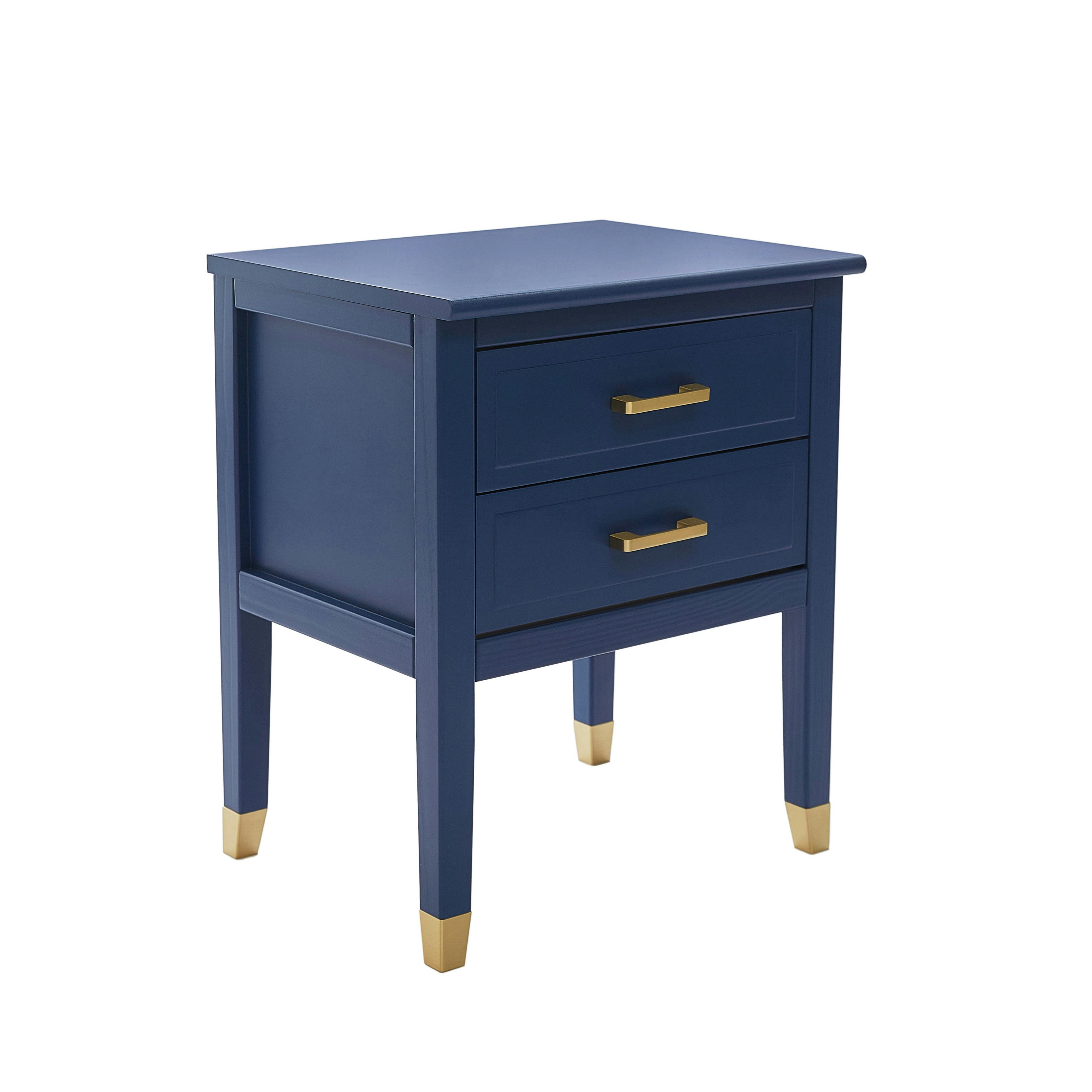 Cabinet Bits Blue Palazzi 2 Drawer Bedside H61 W50 D40cm - Navy