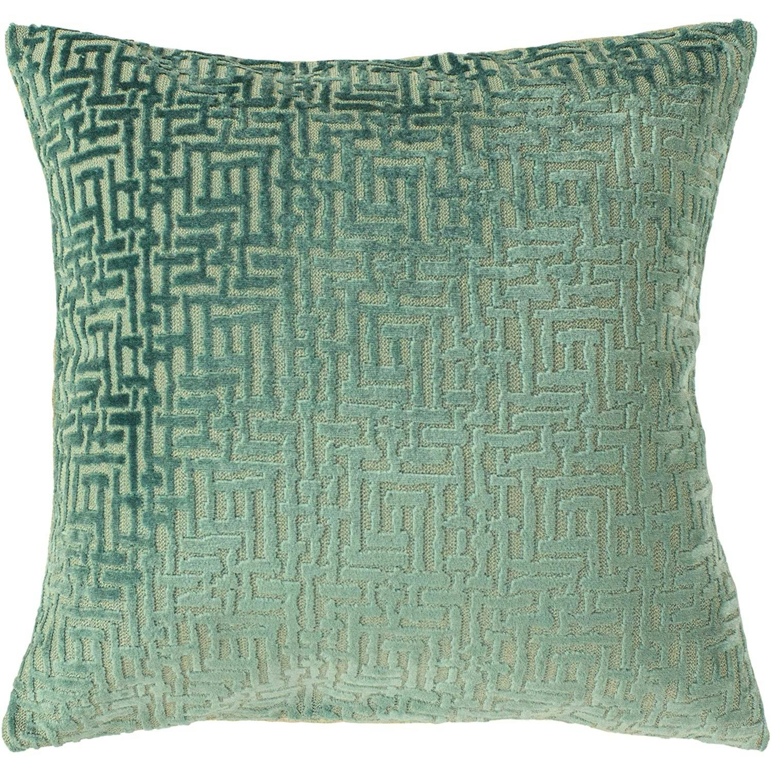 Paoletti Delphi Cushion Cover - Mint - One Size - Mint - 100% Mixed