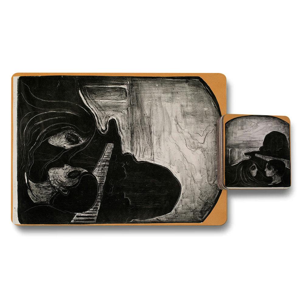 Rackhams Set Of 12 Placemats And Coasters With Designer Artwork On Wood Bottom In Limited Edition Print