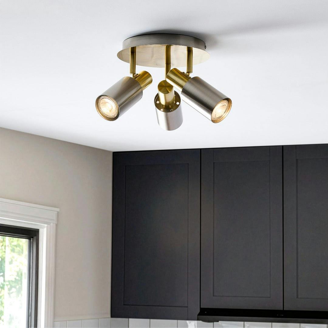 Pagazzi Lighting Light Pagazzi Ing Hayes Matte Nickel 3- Spot Plate