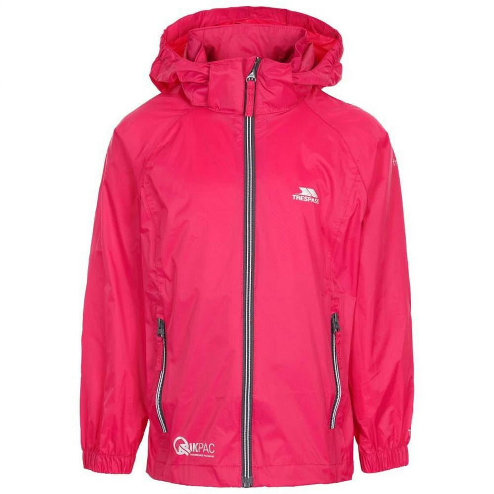 Trespass Unisex Kids Childrens/Kids Qikpac X Packaway Jacket - Cassis - 2/3 Years - Cassis - 100% Polyester