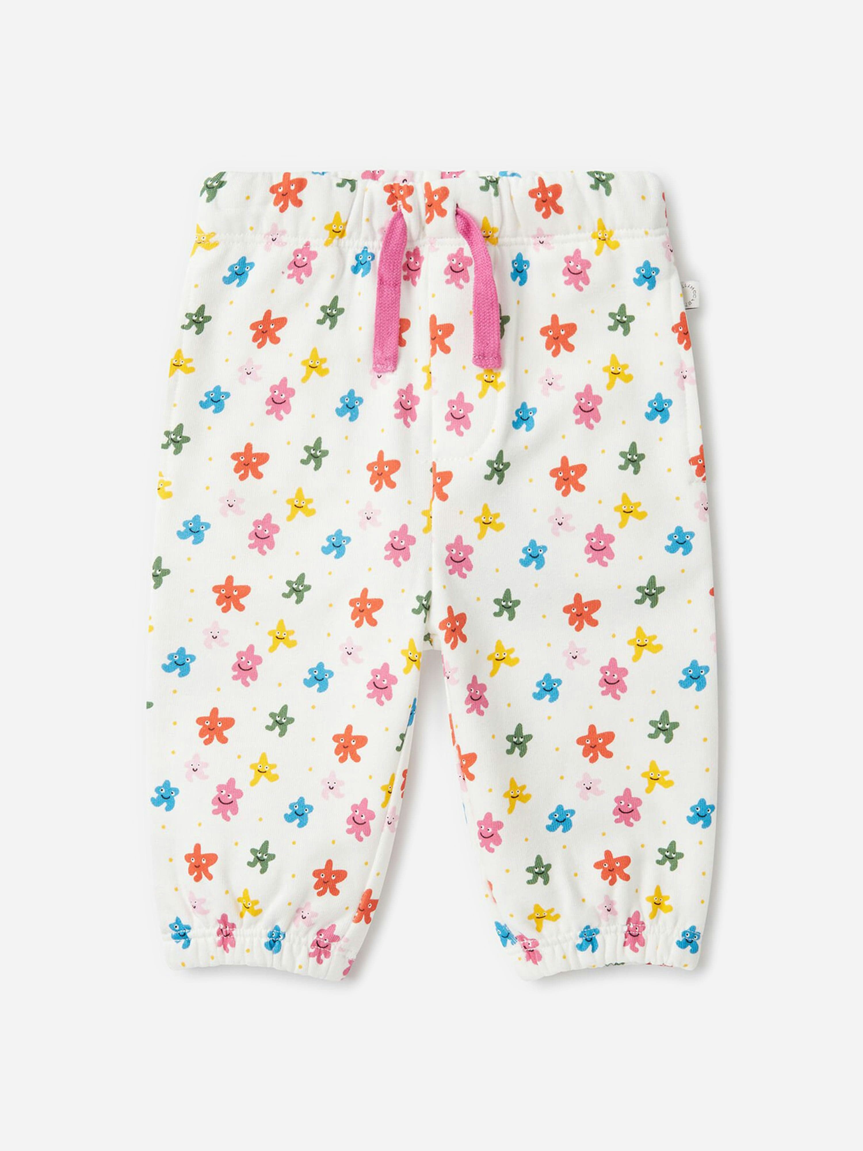 Stella Mccartney Kids Girls Ivory Stella Mccartney Baby Star Print Joggers In - 12 Mths