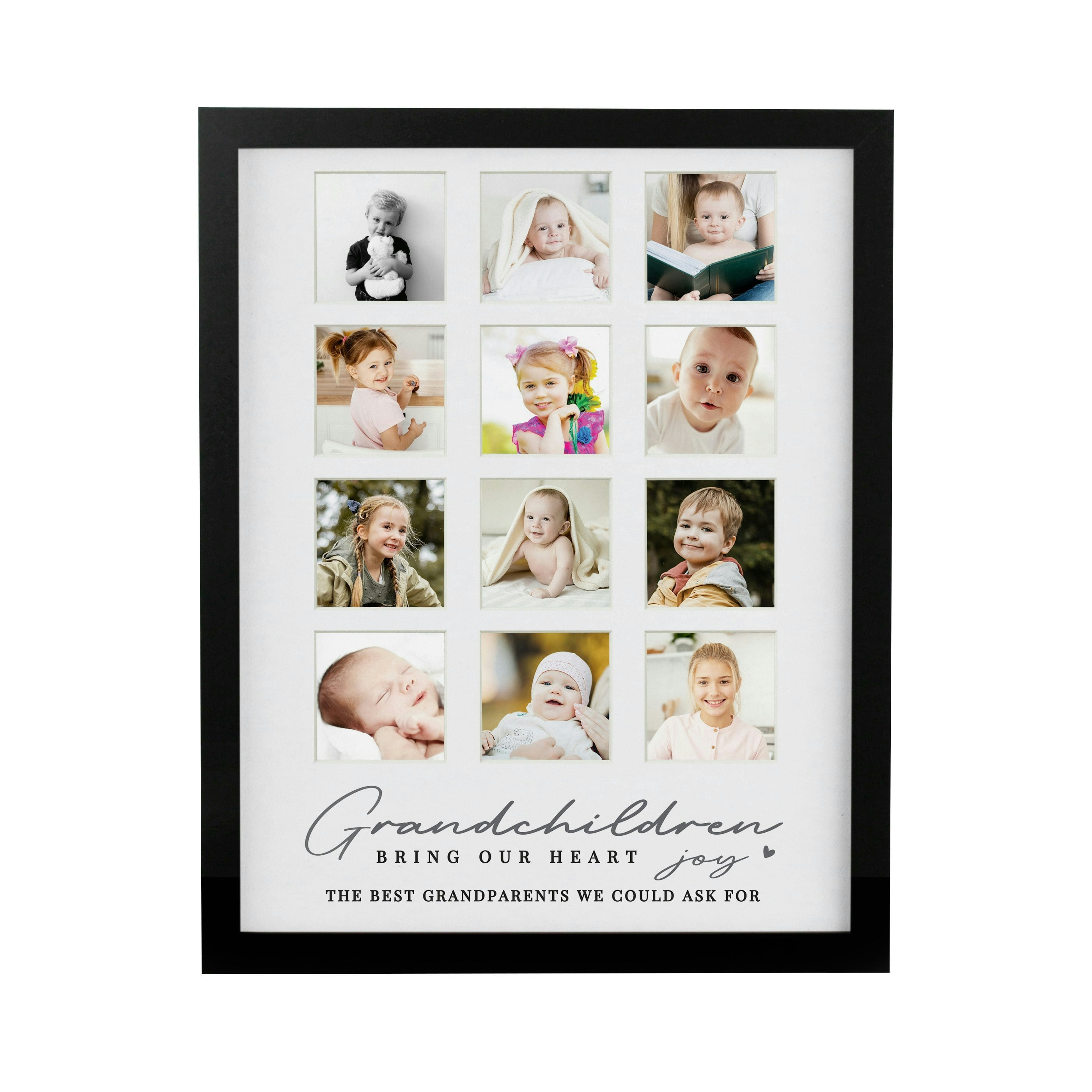 Personalised Memento Company Black Personalised Grandchildren Multi Photo Frame
