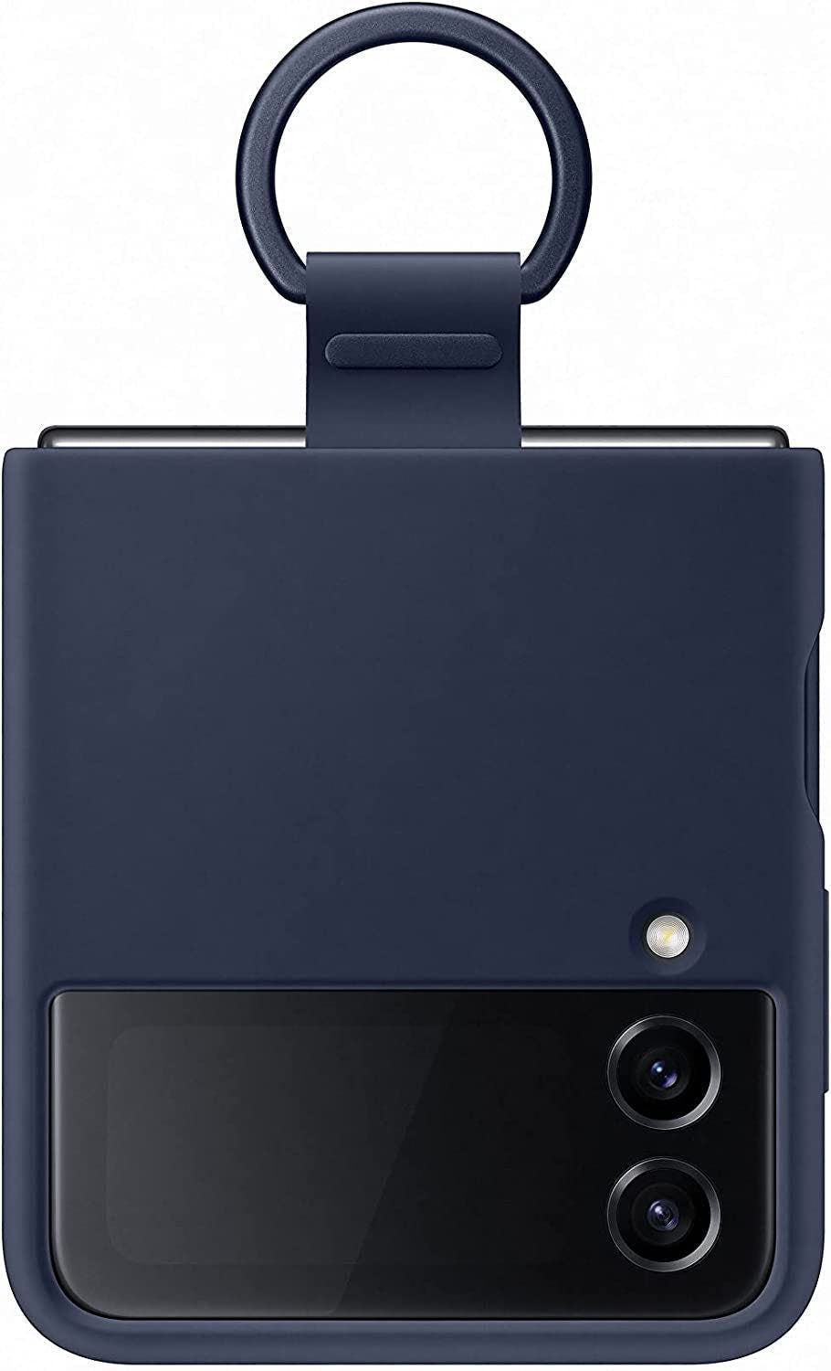 Samsung Blue Galaxy Z Flip 4 Silicone Cover With Navy - Ef-Pf721tnegww