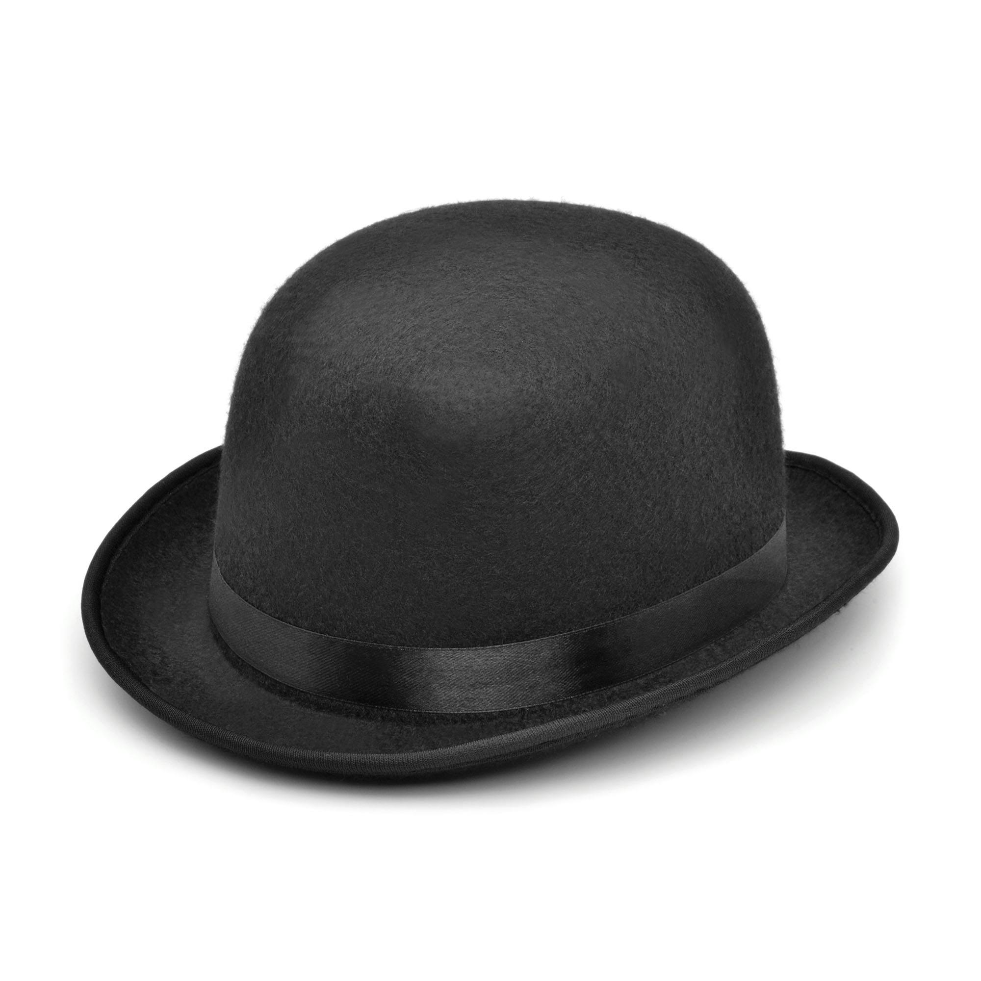 Bristol Novelty Unisex Black Adults Felt Bowler Hat - One Size