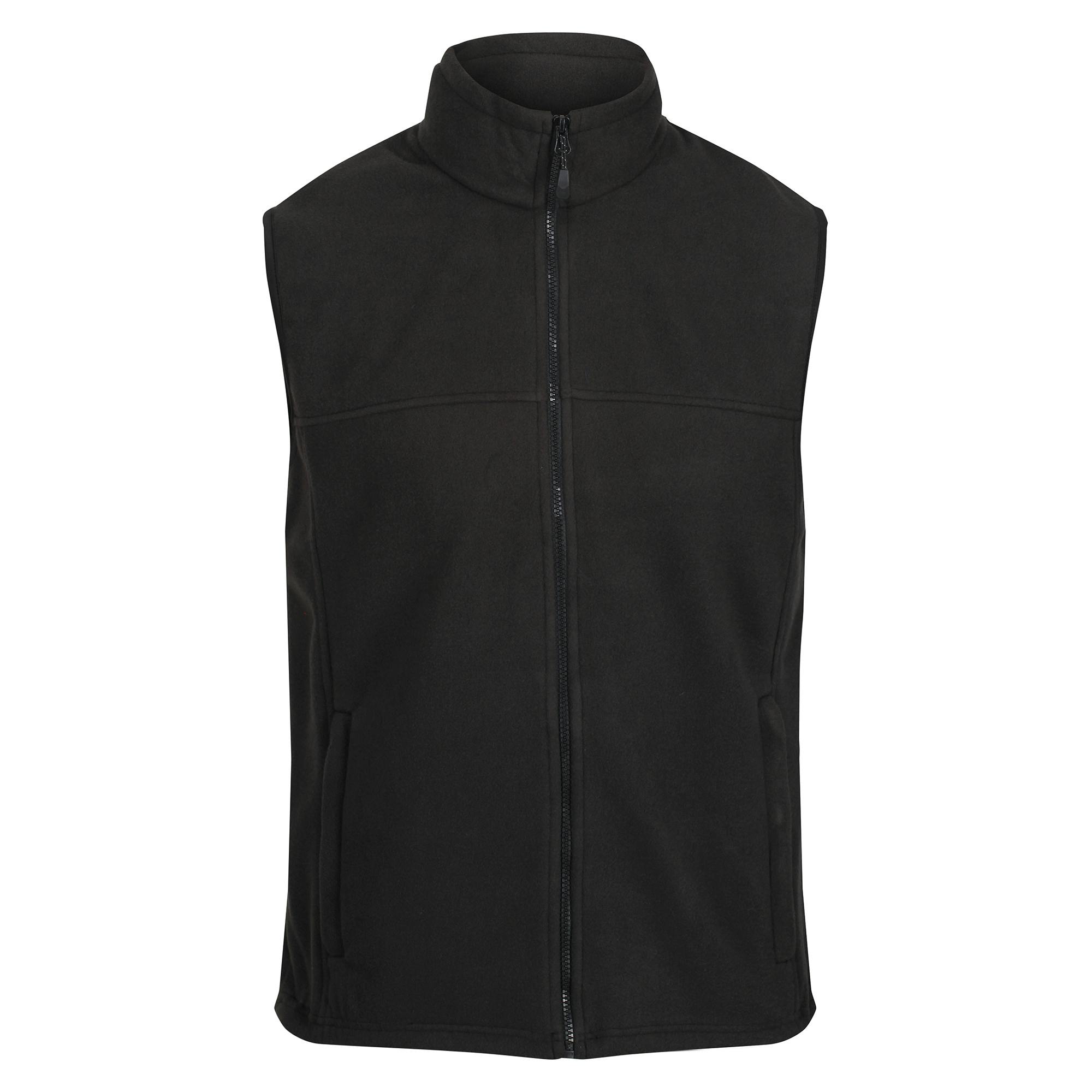 Regatta Black Haber Ii Full-Zip Bodywarmer Fleece Anti-Pill Jacket (250 Gsm) - 2XL - 100% Fleece