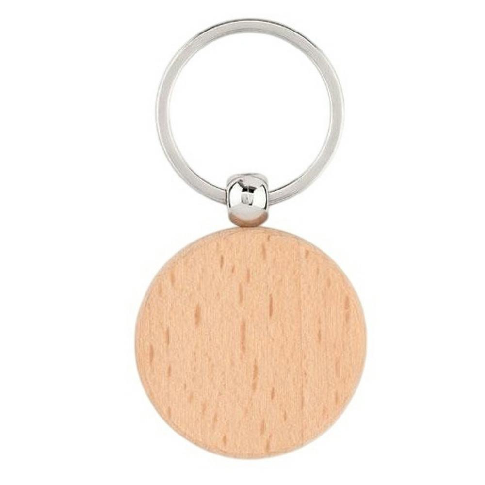 Midocean Toty Wood Round Wooden Keyring - Wood - One Size - Wood