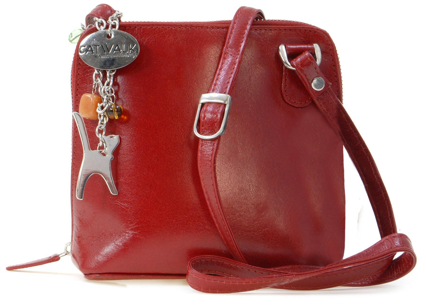 Catwalk Collection Handbags Red Lena - Small Crossbody Bag