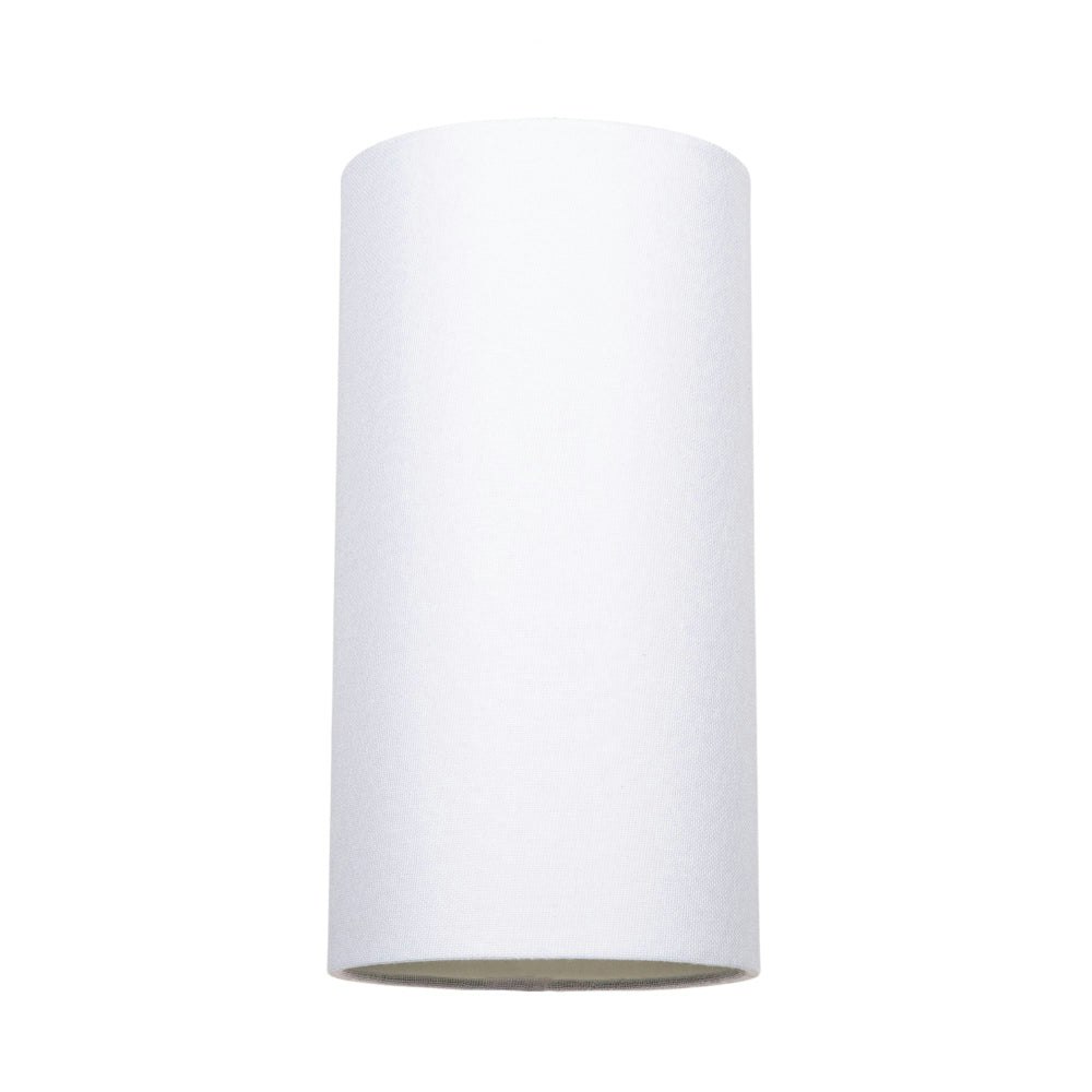 Rackhams White Contemporary And Stylish Linen Fabric Tall Cylindrical 25Cm Lampshade