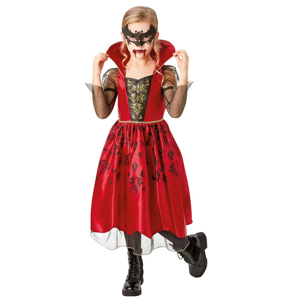 Bristol Novelty Girls Red/Black Deluxe Vampiress Costume - 9-10 Years