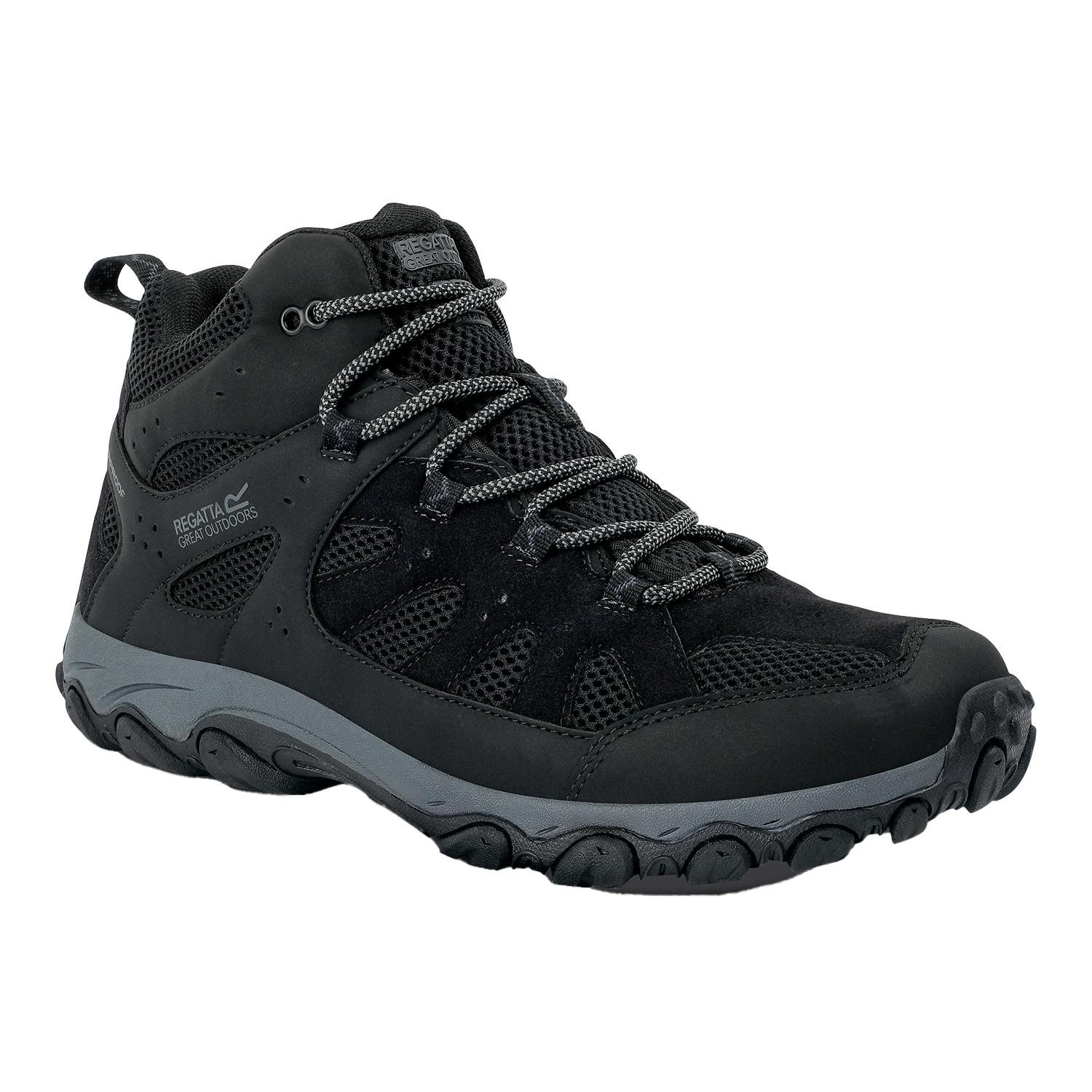 Regatta Men's Black Edgepoint Iv Walking Boots - /Granite - 9.5 Uk - /Granite