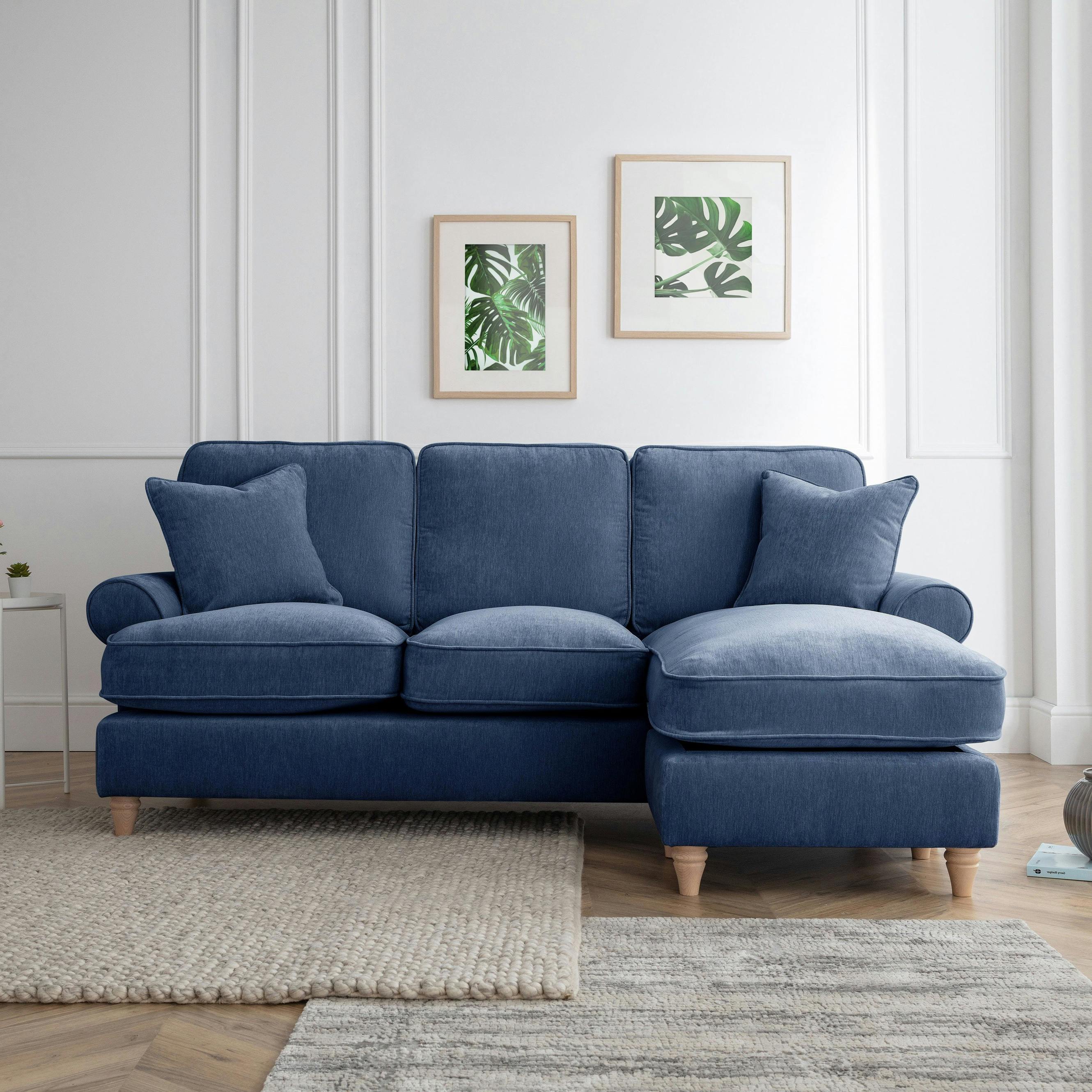 The Great Sofa Company The Bromfield Right Hand Chaise Sofa - Navy