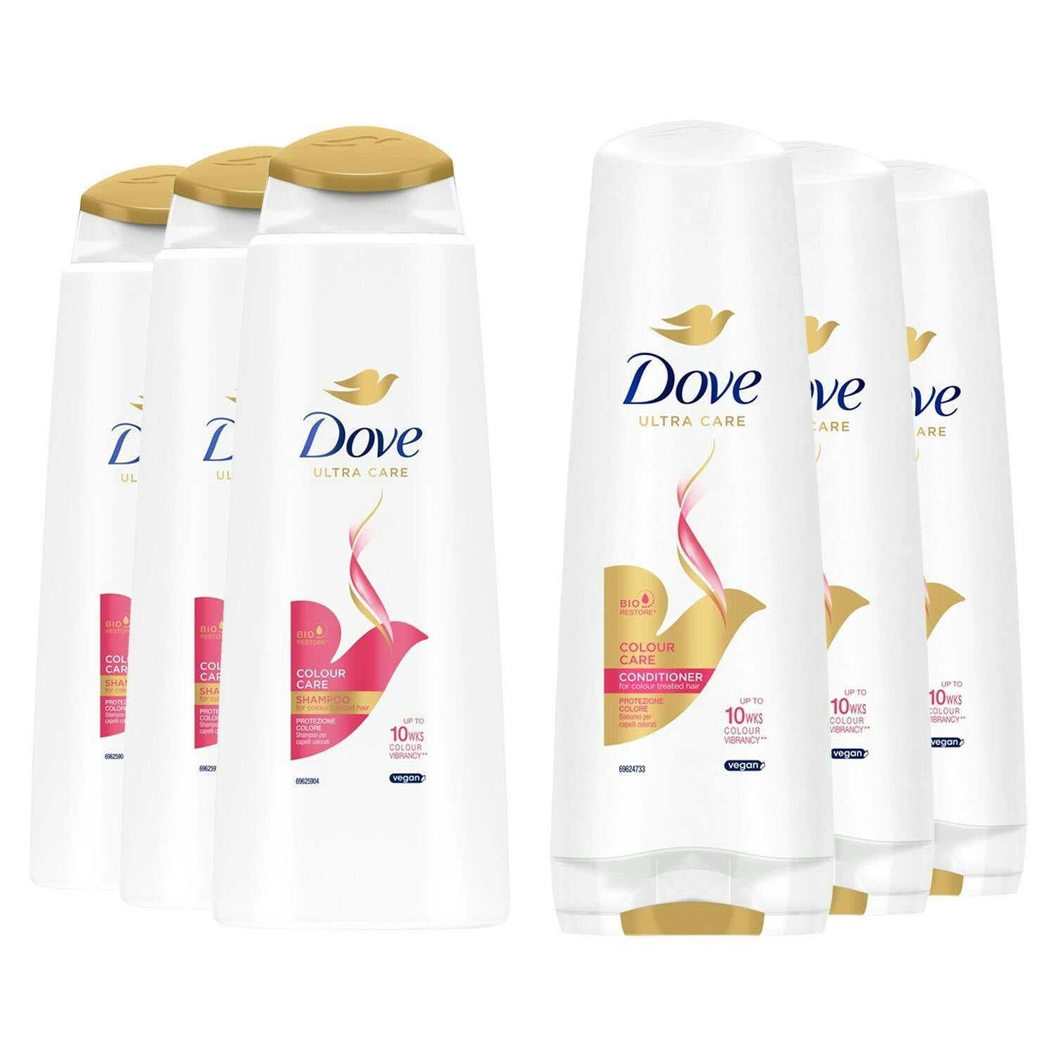 Dove Ultra Care Shampoo & Conditioner - Colour Care Bio Restore 3 Pack