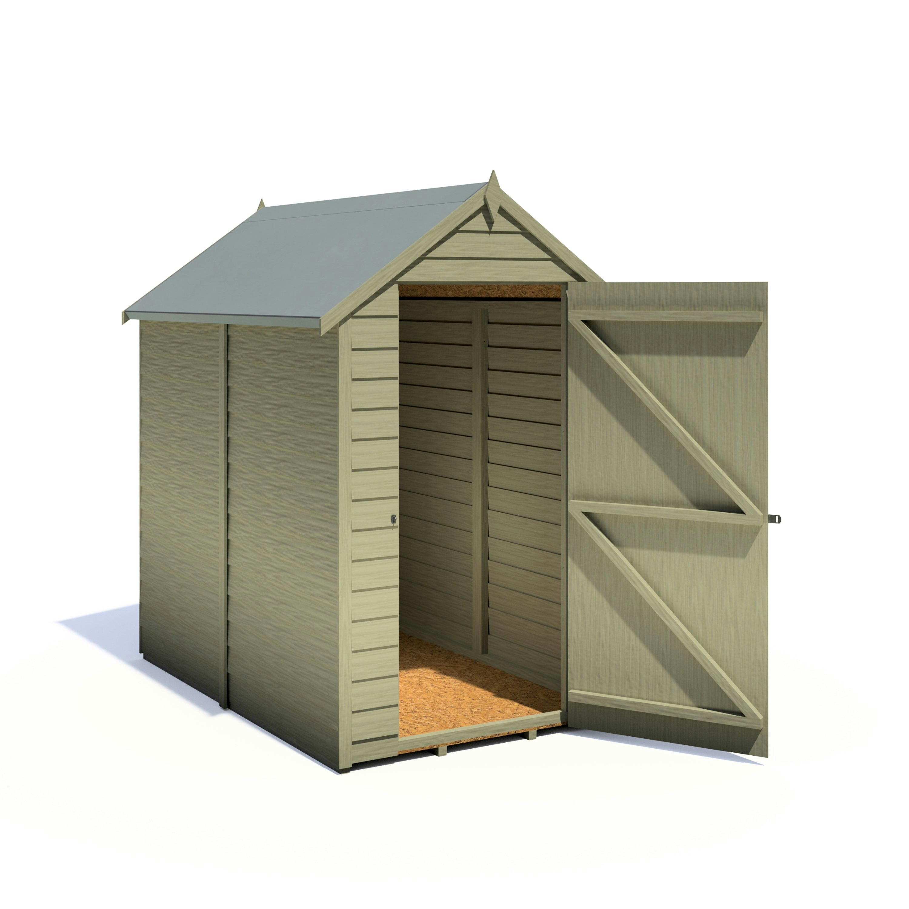 Rackhams Overlap 6X4 Value Pressure Treated Storage Shed