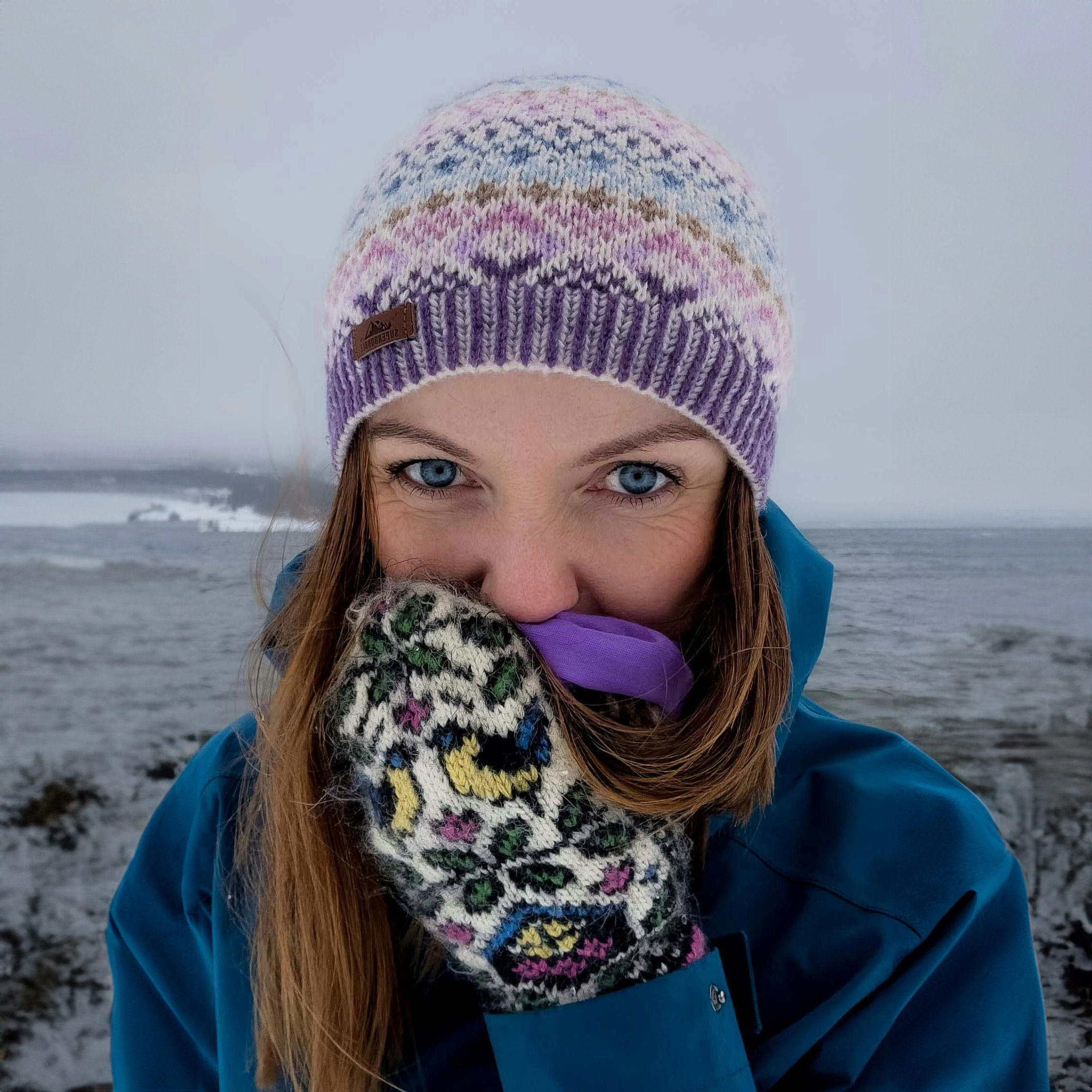 Superbobble Unisex Linga Fairisle Beanie Hat - Heather