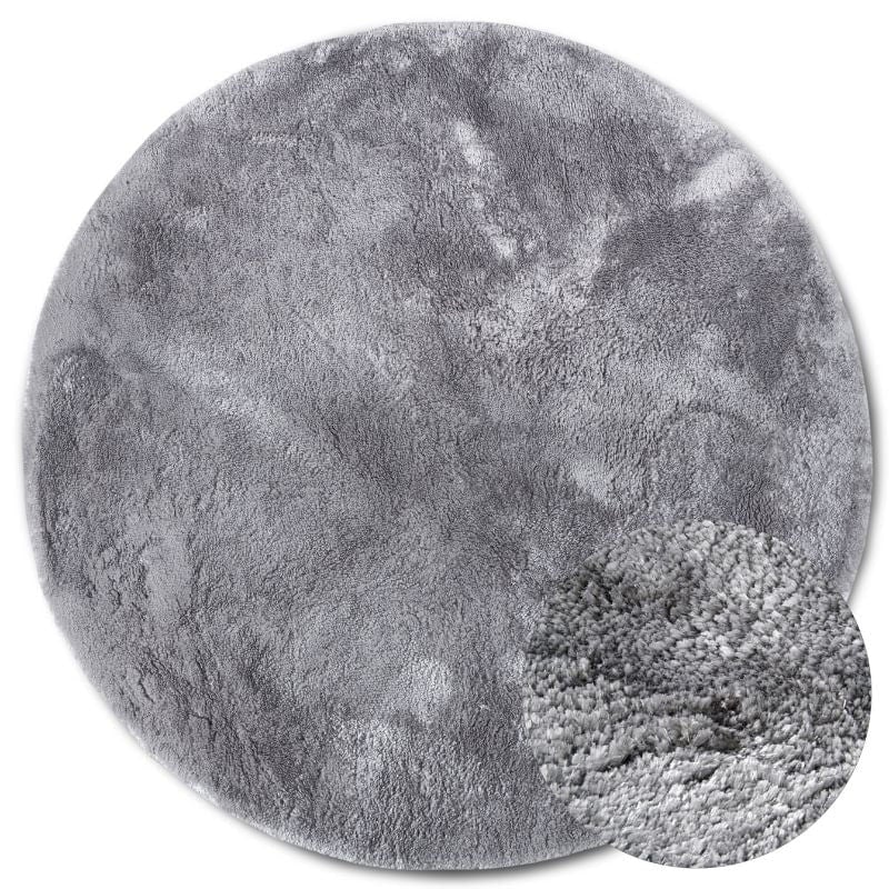 Hanse Home Grey High Pile Rug Calida – Ultra-Soft Plain - Ø 160 Cm