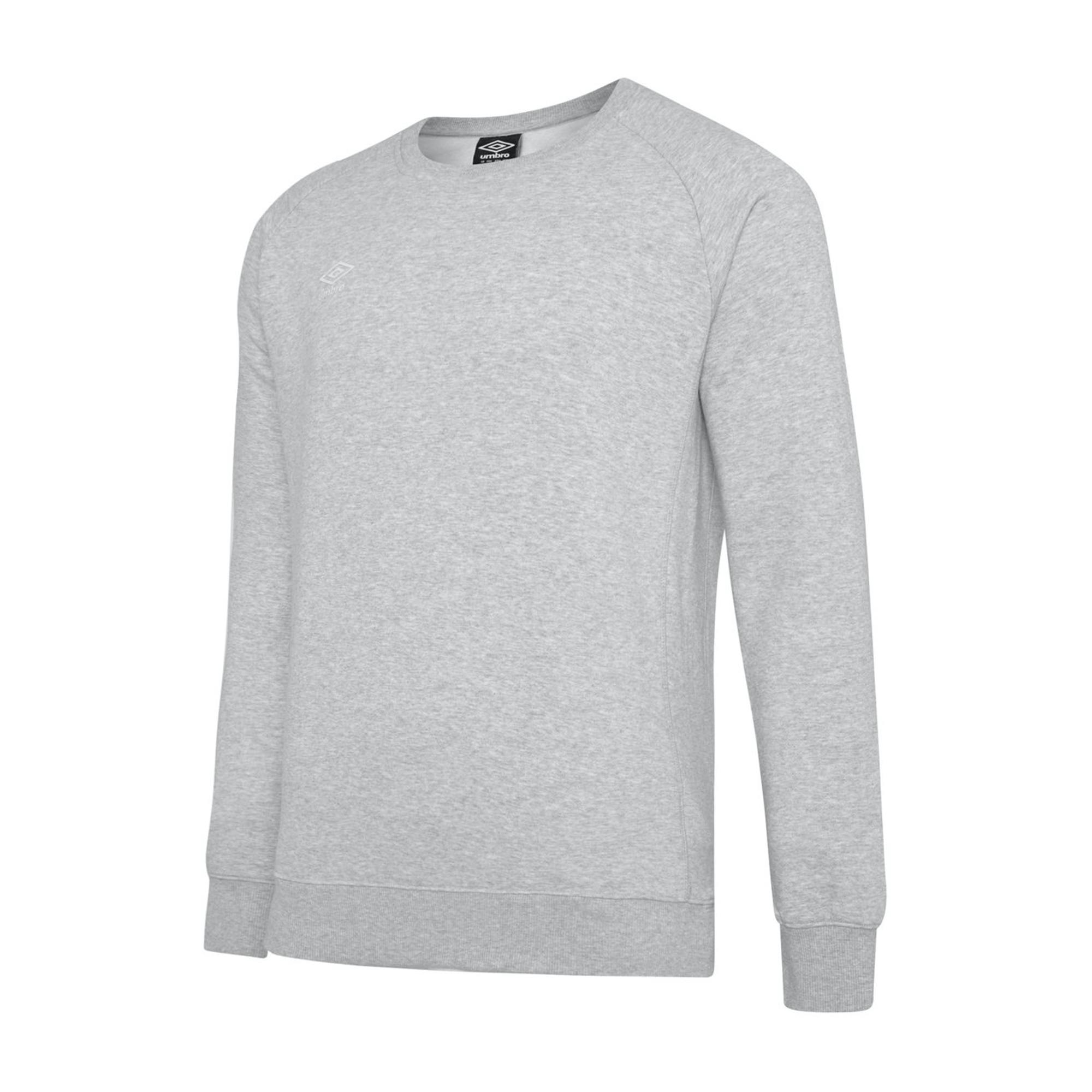 Umbro Men's Grey/White Club Leisure Sweatshirt - Marl/ - Xxl - Marl/ - 70% Cotton/30% Polyester