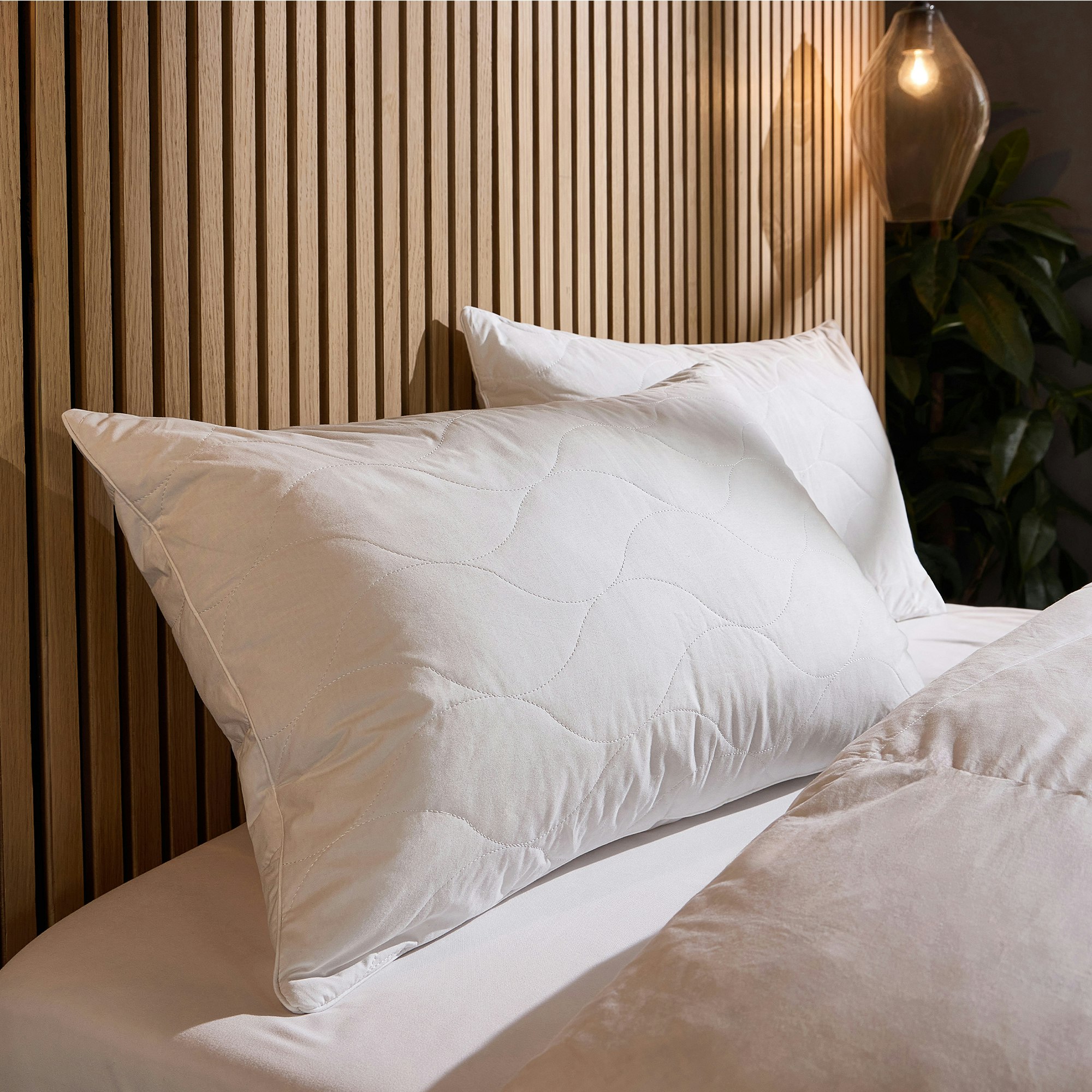 Rackhams Luxury Cotton Quilted Firm Support Pillow - Firm - Size 2