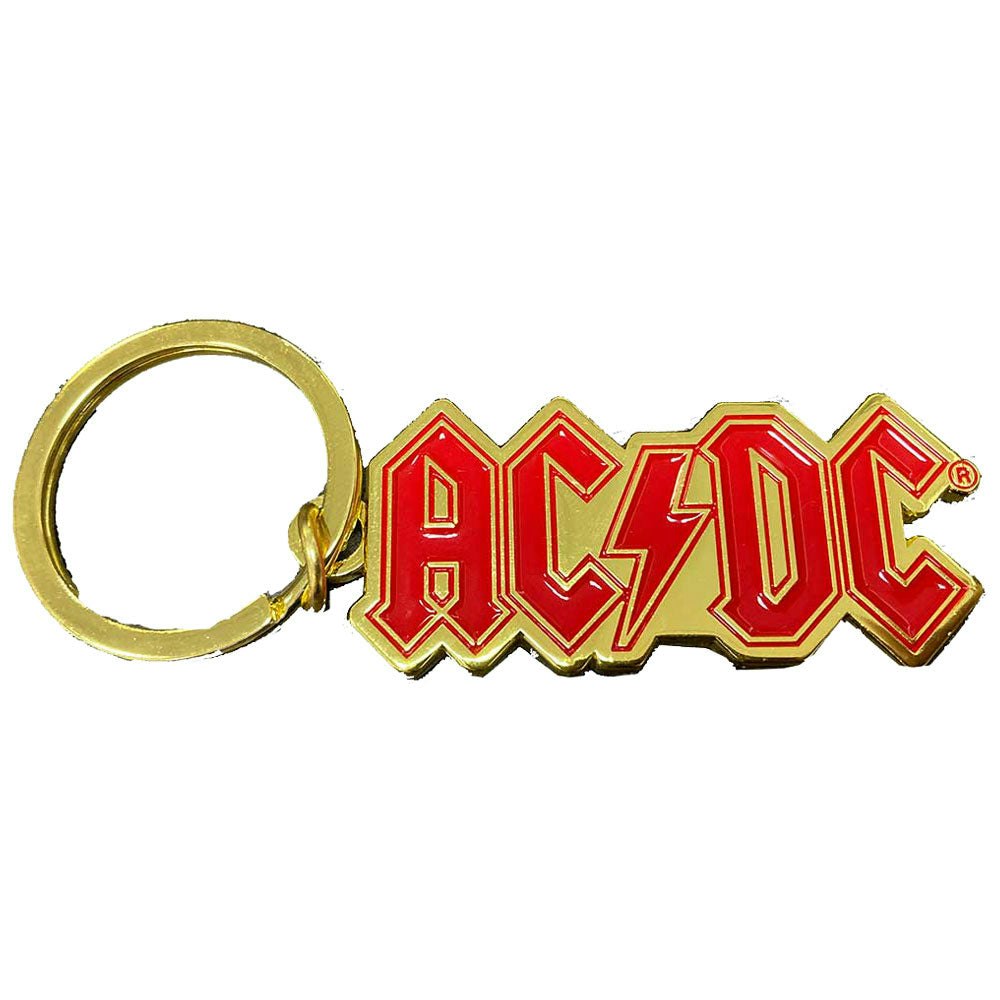 Paradiso Clothing Gold Ac/Dc Band Logo Keyring Keyring