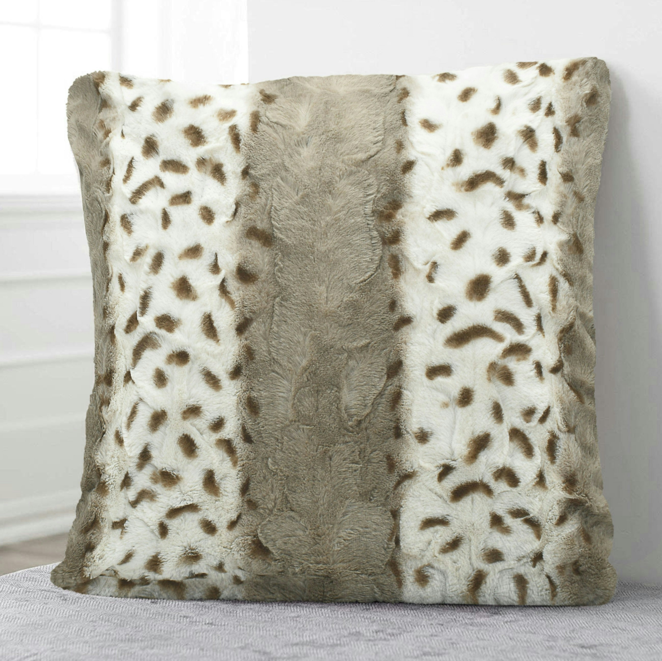 Velosso Luxury Fur Soft Animal Print Cushion - 56Cm X 56Cm - Multi