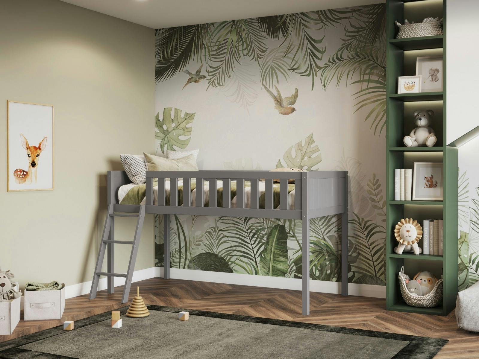 Flair Grey Bea Shorty Midsleeper Cabin Bed