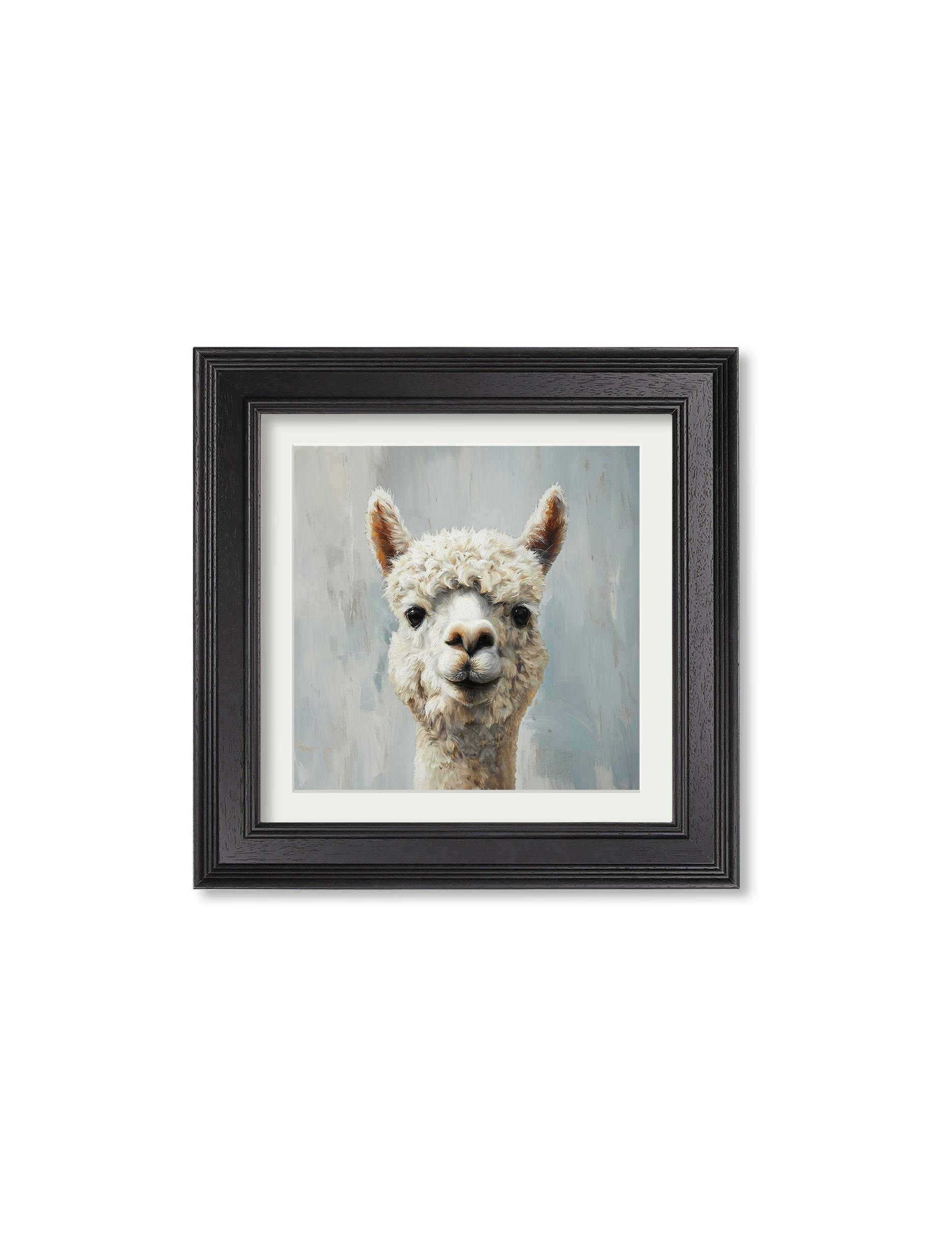 Rackhams Black The Goofy Alpaca - Hurstwood Square Frame - The Goofy Alpaca - 44 X 44 Cm