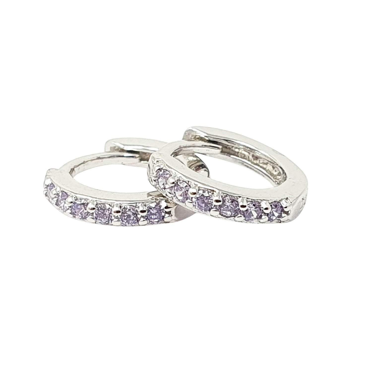 Harfi Silver Alexandrite June Birthstone Small Huggie Hoops