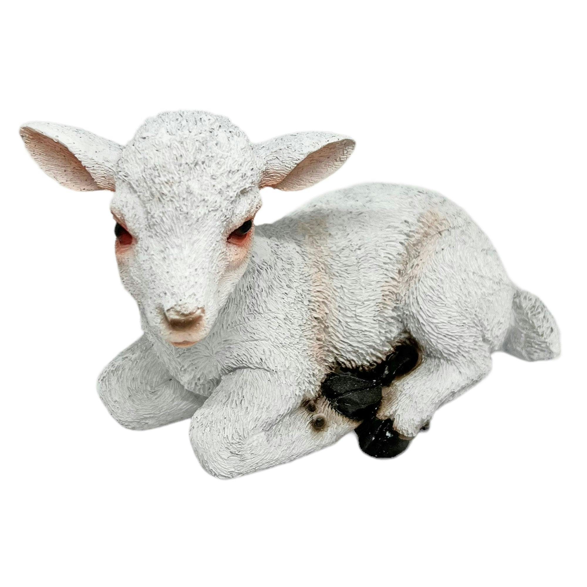 Rackhams Laying Lamb Garden Animal Ornament