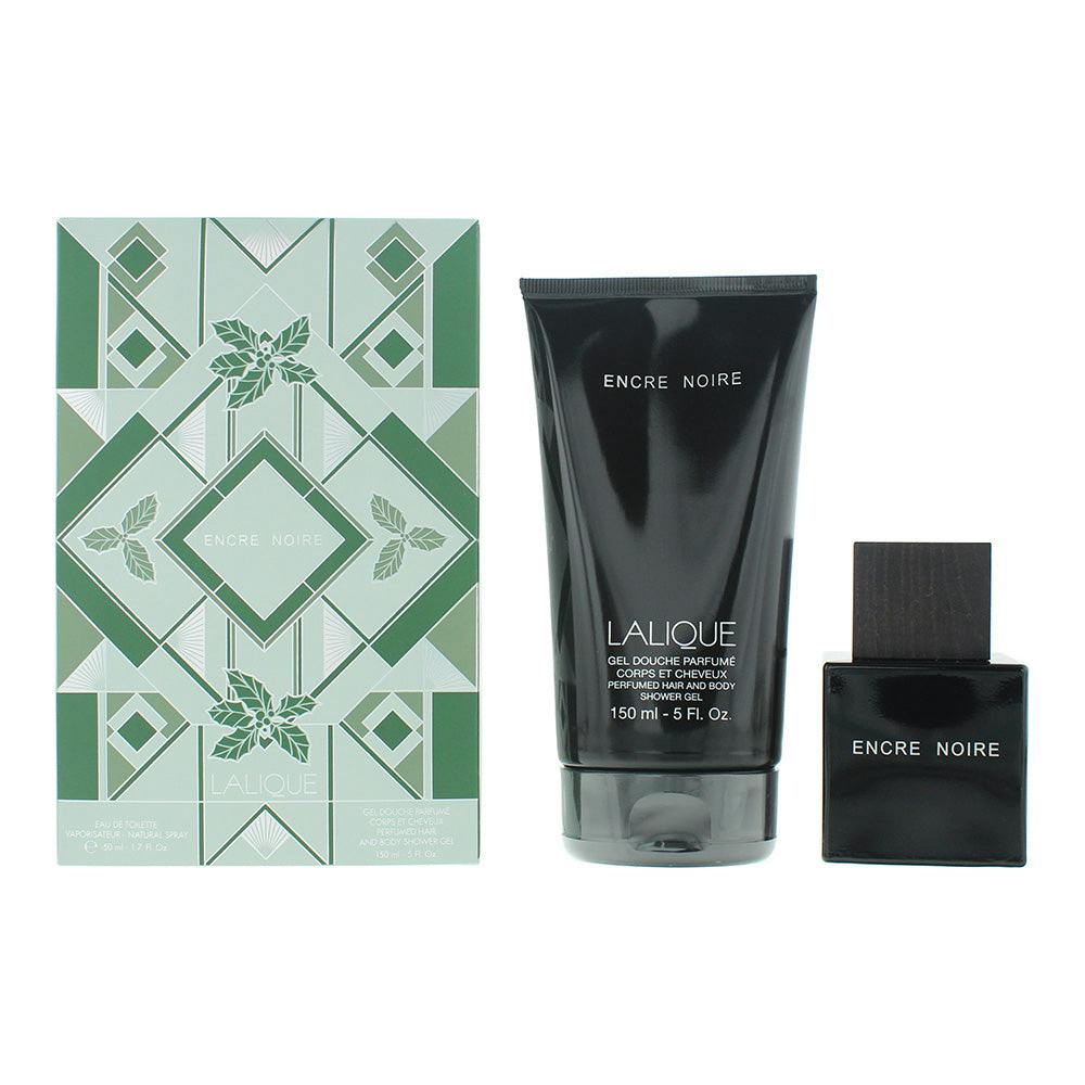 Encre Noire Men's Dark/Green Lalique 2 Piece Gift Set: Eau De Toilette 50Ml - Shower Gel 150Ml