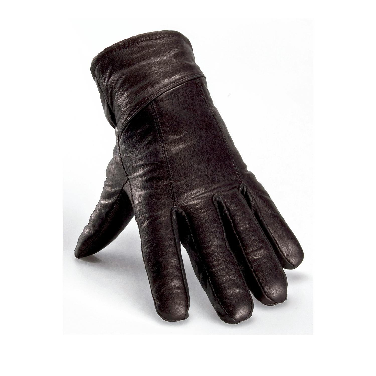 Nordvek Men's Black Leather Gloves With Sheepskin & Lambwool Lining - Medium - 9