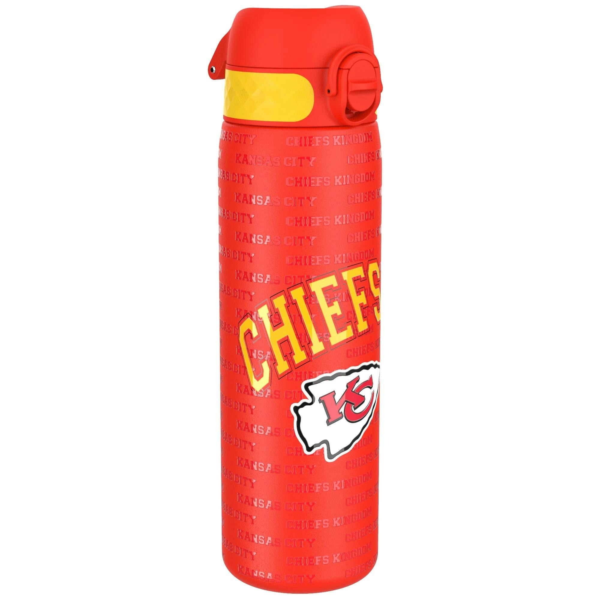 Rackhams Leak Proof Nfl Water Bottle, Stainless Steel, Kansas City Chiefs, 600Ml (20Oz)