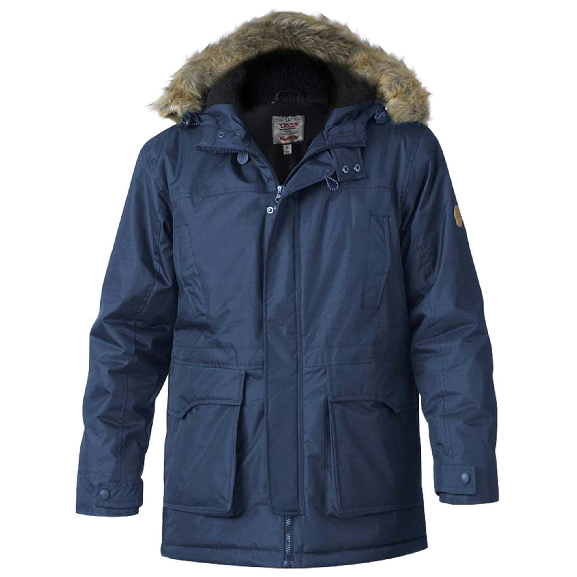 Duke Men's D555 Lovett Kingsize Parka - Navy - Navy - 7XL
