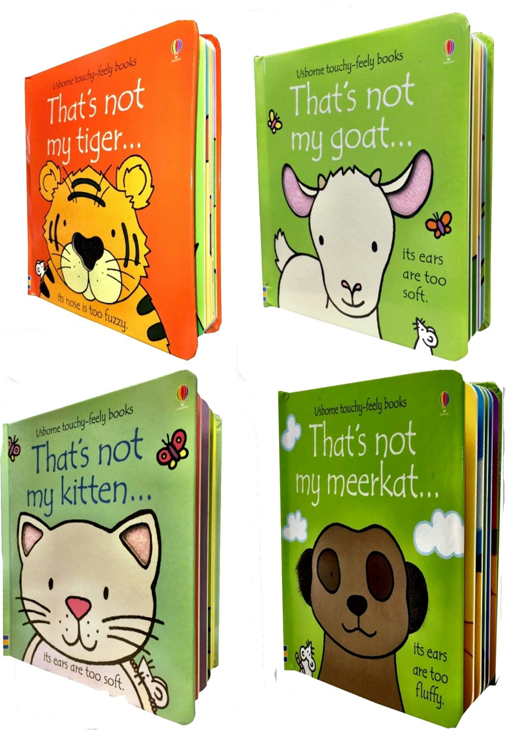 Thats Not My Touchy-Feely 4 Board Books Set Kitten, Goat, Tiger, Meerkat | Fiona - Image 9