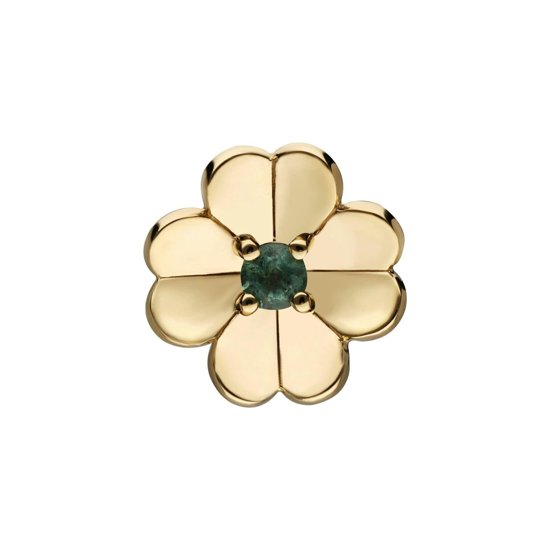 Gemondo Yellow/Gold Gardenia Emerald Clover Pin In 9Ct