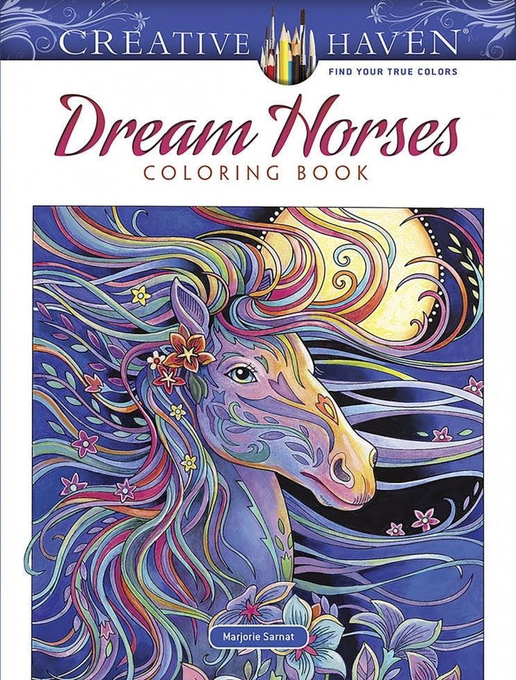 Creative Haven Dream Horses Coloring Book by Marjorie Sarnat NEW - Image 7