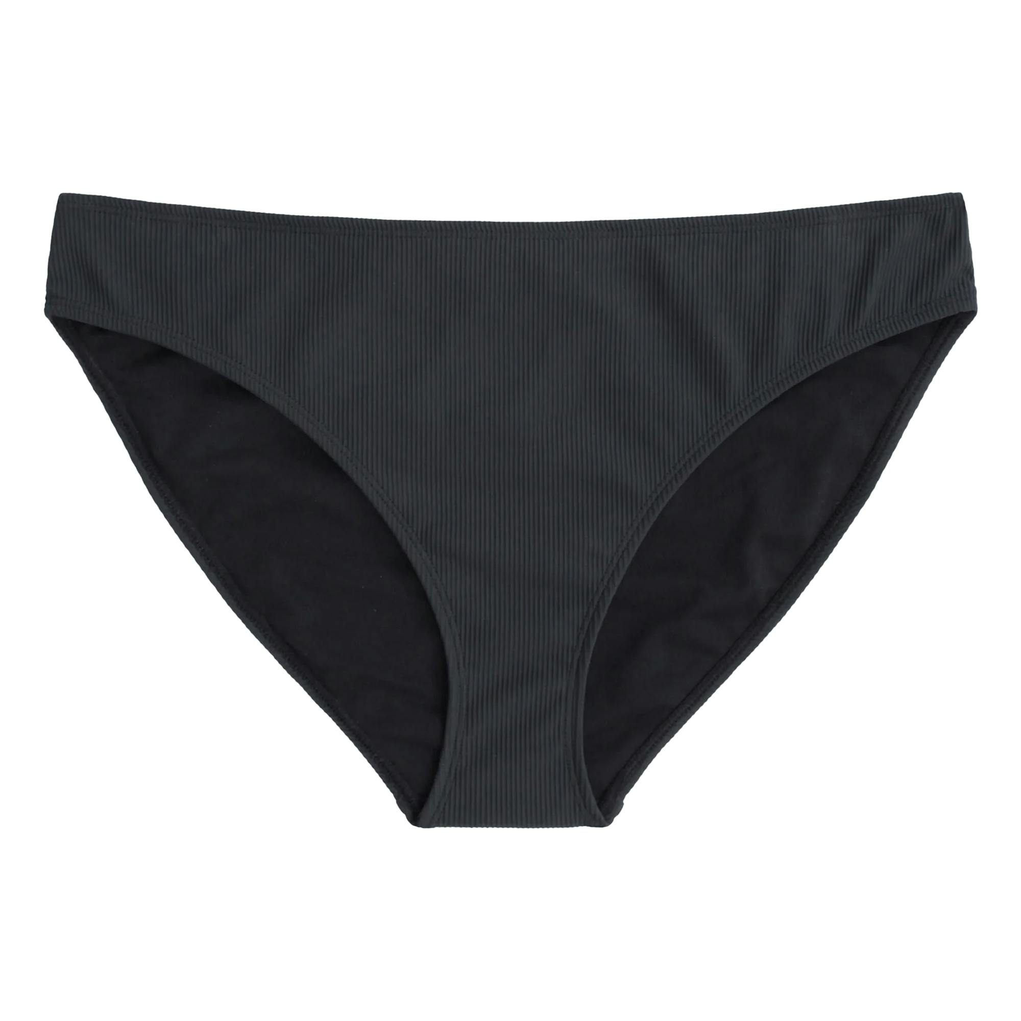 Animal Women's Black Florence Ribbed Bikini Bottoms - 18 Uk - 77% Polyamide/23% Elastane