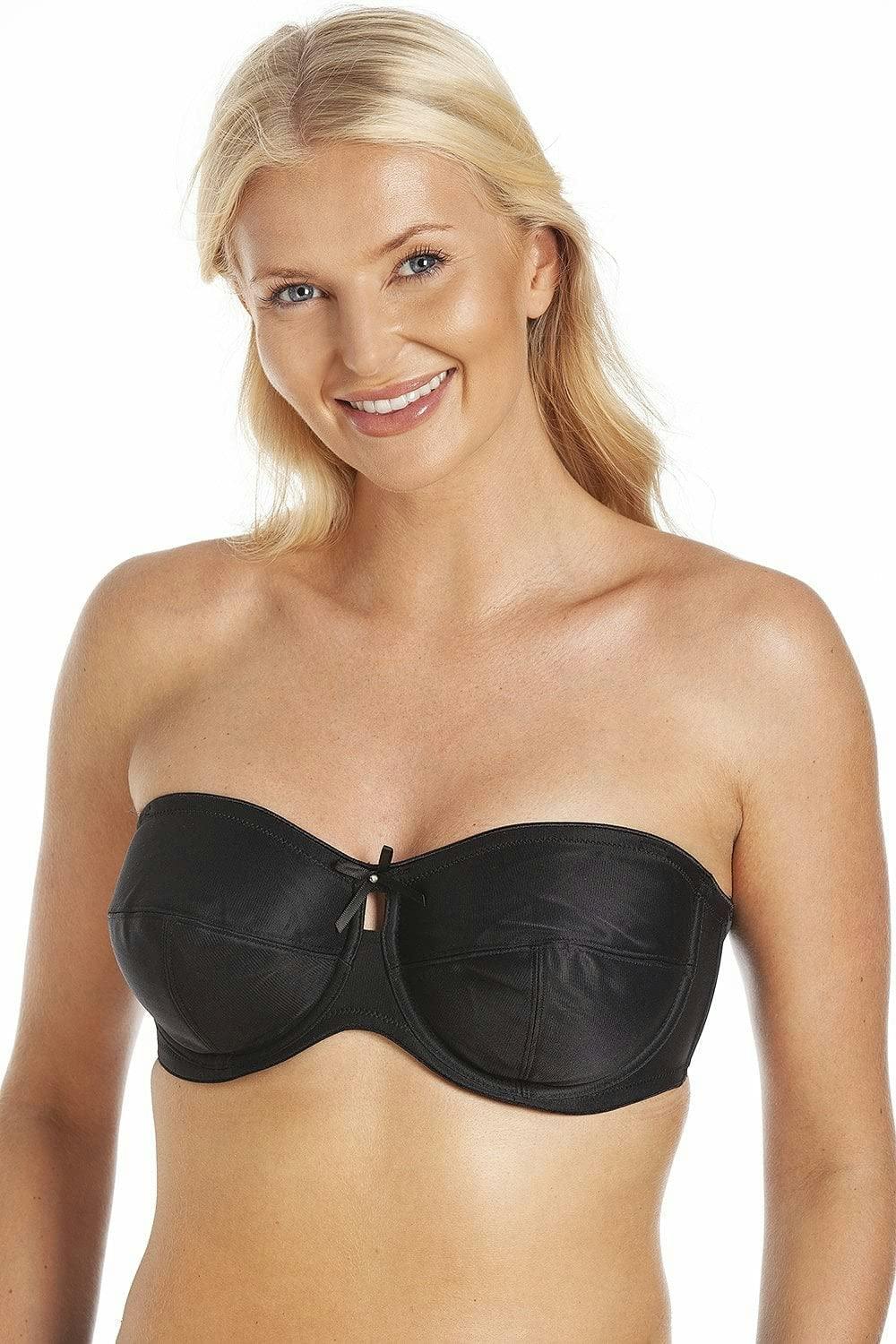 Camille Women's Black Strapless Multiway Underwired Bra - 40D