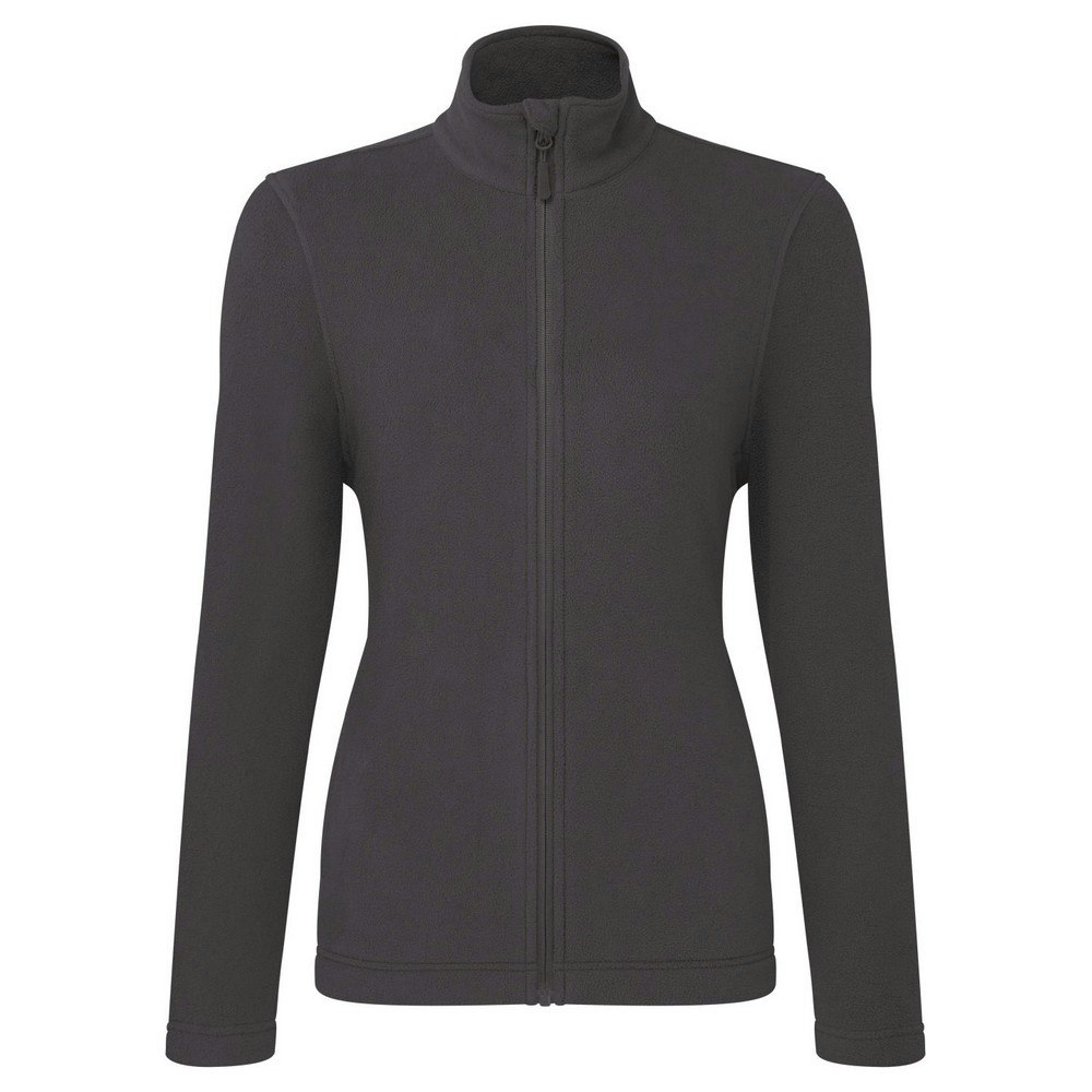 Premier Women's Dark Grey Recyclight Full Zip Fleece Jacket In | Size: Large - Image 3