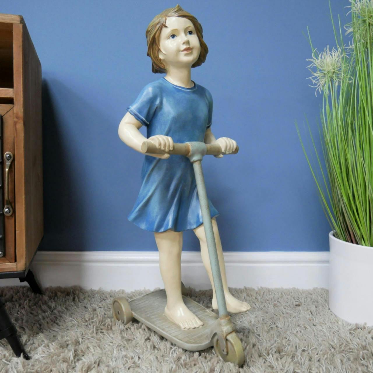 Rackhams Girls On Scooter Garden And Home Ornament