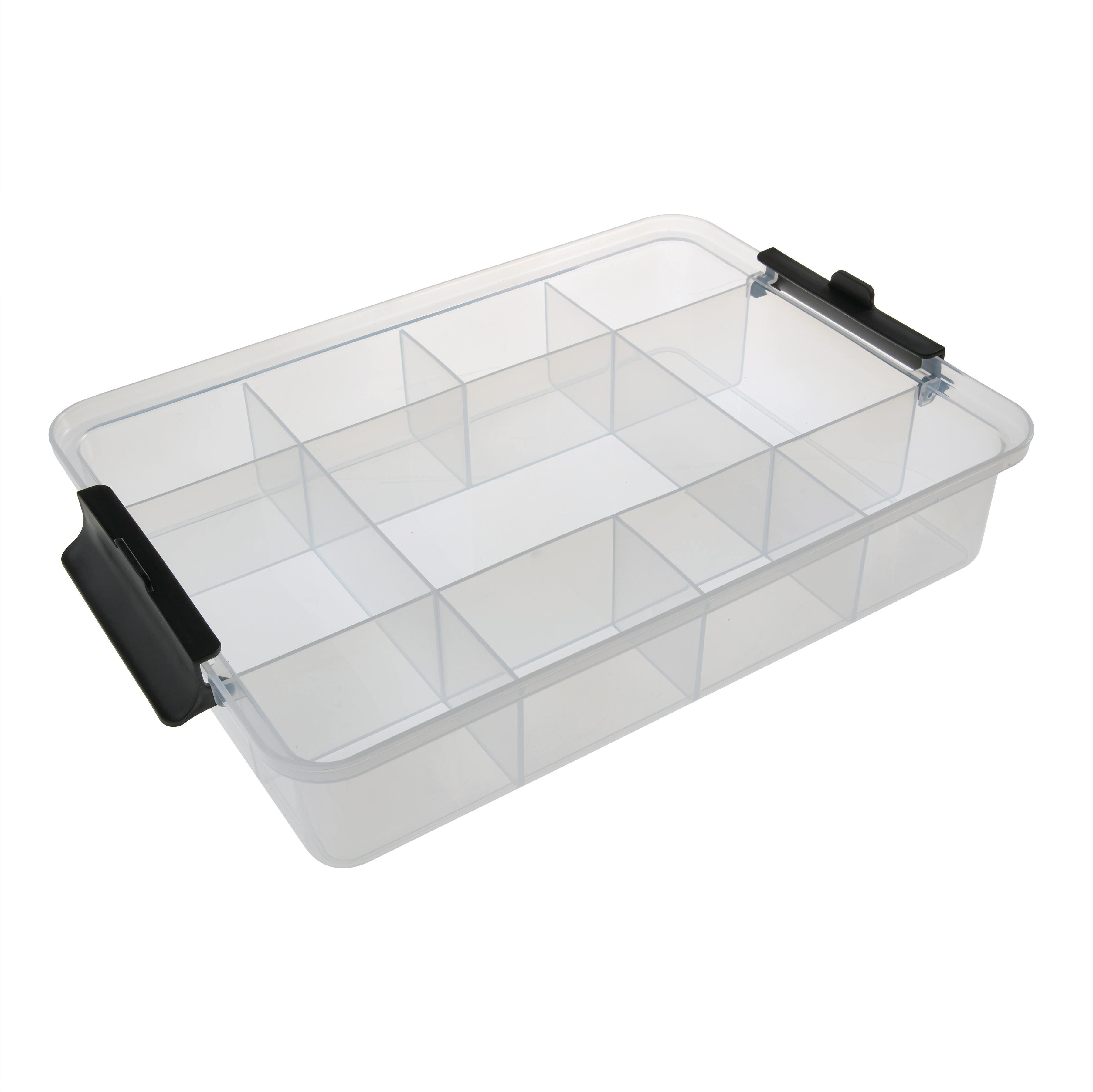 Rackhams Large Snacklebox, 11 Snack Dividers, Plastic Board And Lid 30 X 40.5Cm - Clear - Plastic - Serving Board