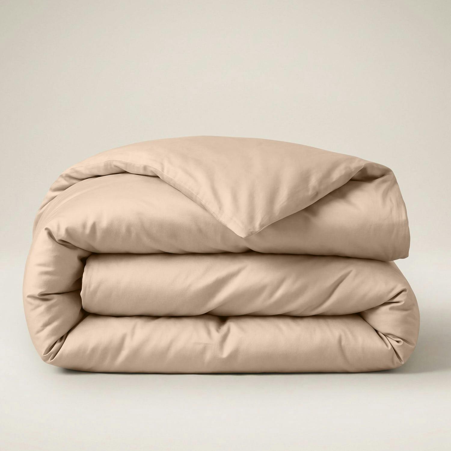 Rackhams Beige Sateen Duvet Cover - S.king