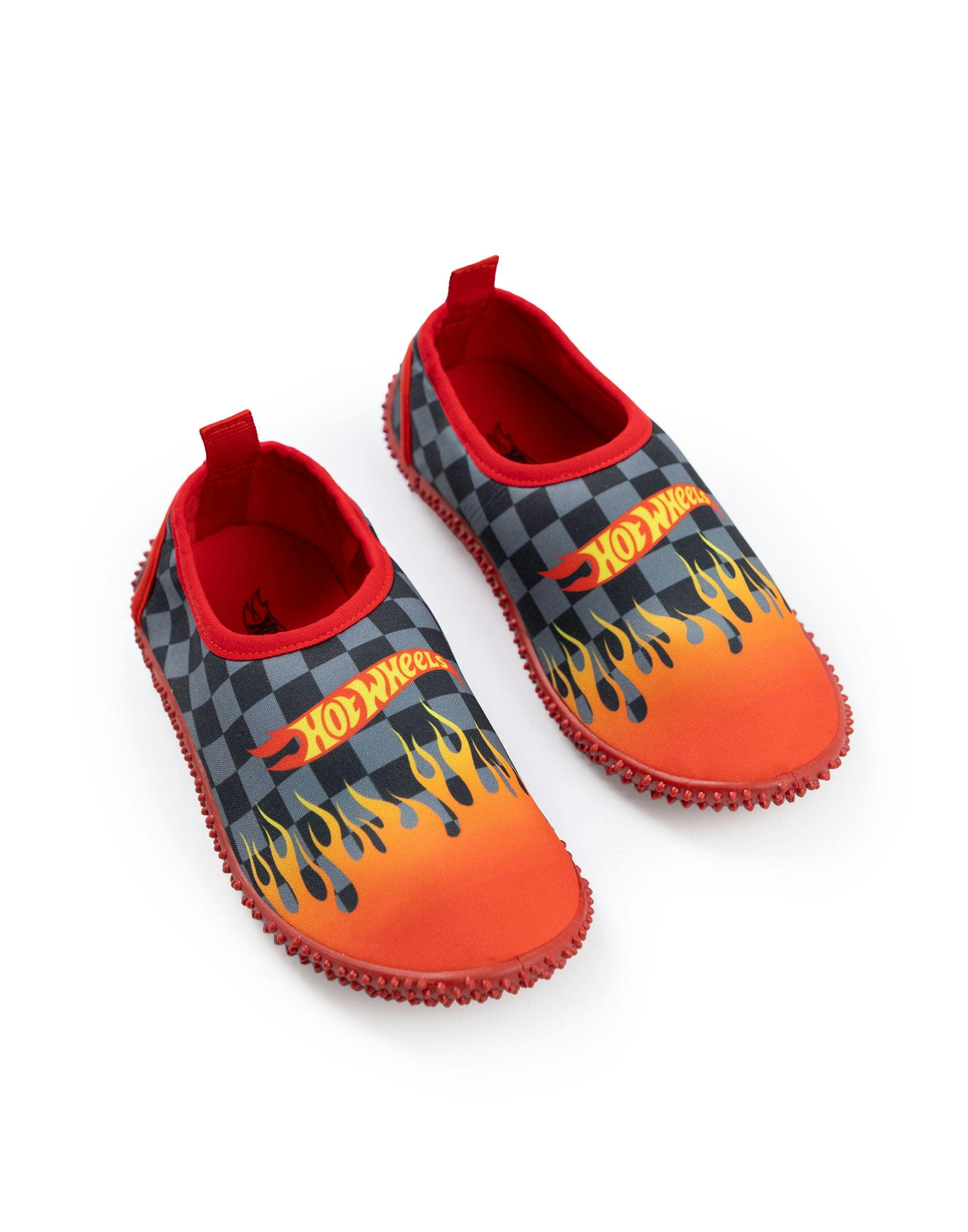 Vanilla Underground Boys Red Hot Wheels Flames Aqua Shoes - 13 Uk Child
