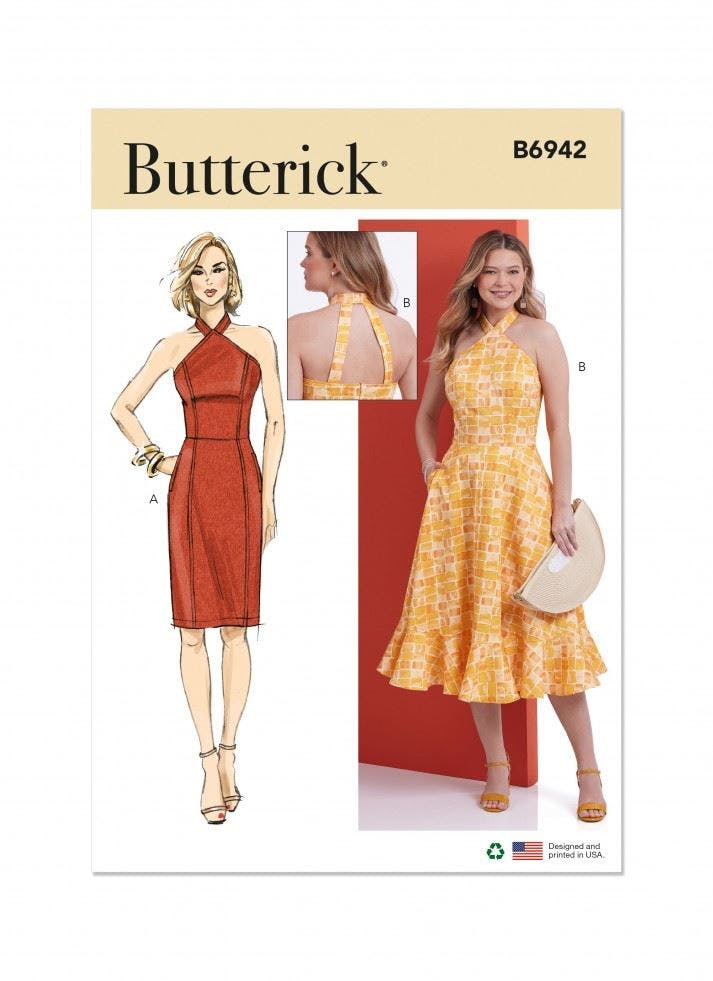 Butterick Women's Sewing Pattern 6942, Dresses For B5 (8-10-12-14-16) - Intermediate - Y5 (18-20-22-24-26)