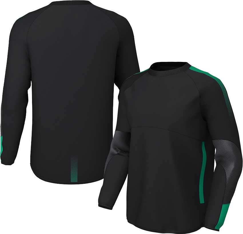 Xero Degrees Black/Green Youth Edge Series Contact Training Top (Xo-Ch860y) - Youth Large